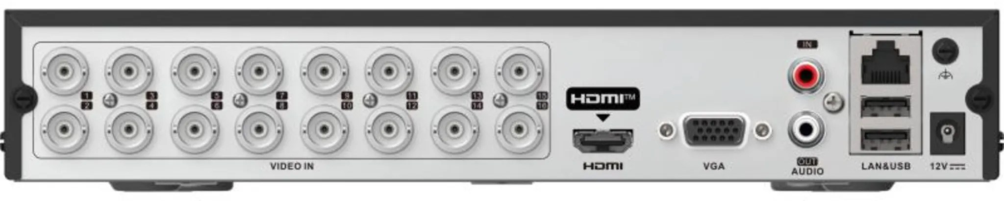 Imagen 0 de DVR Hikvision 16ch + 2IP (hasta 18CH IP) capacidad 1HDD 1 CH audio 2WayAud