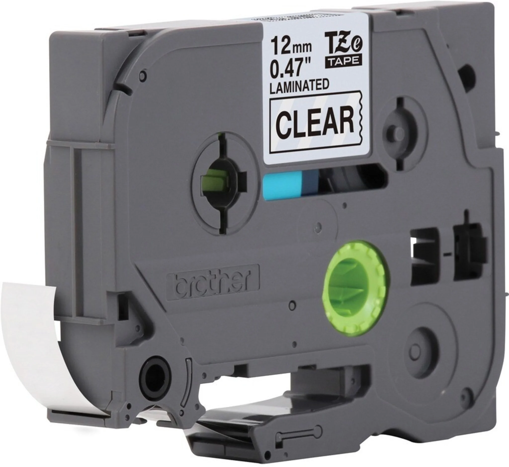 Imagen 2 de Cinta Laminada Brother TZE-131 Texto Negro sobre fondo Transparente 12mm 8mt