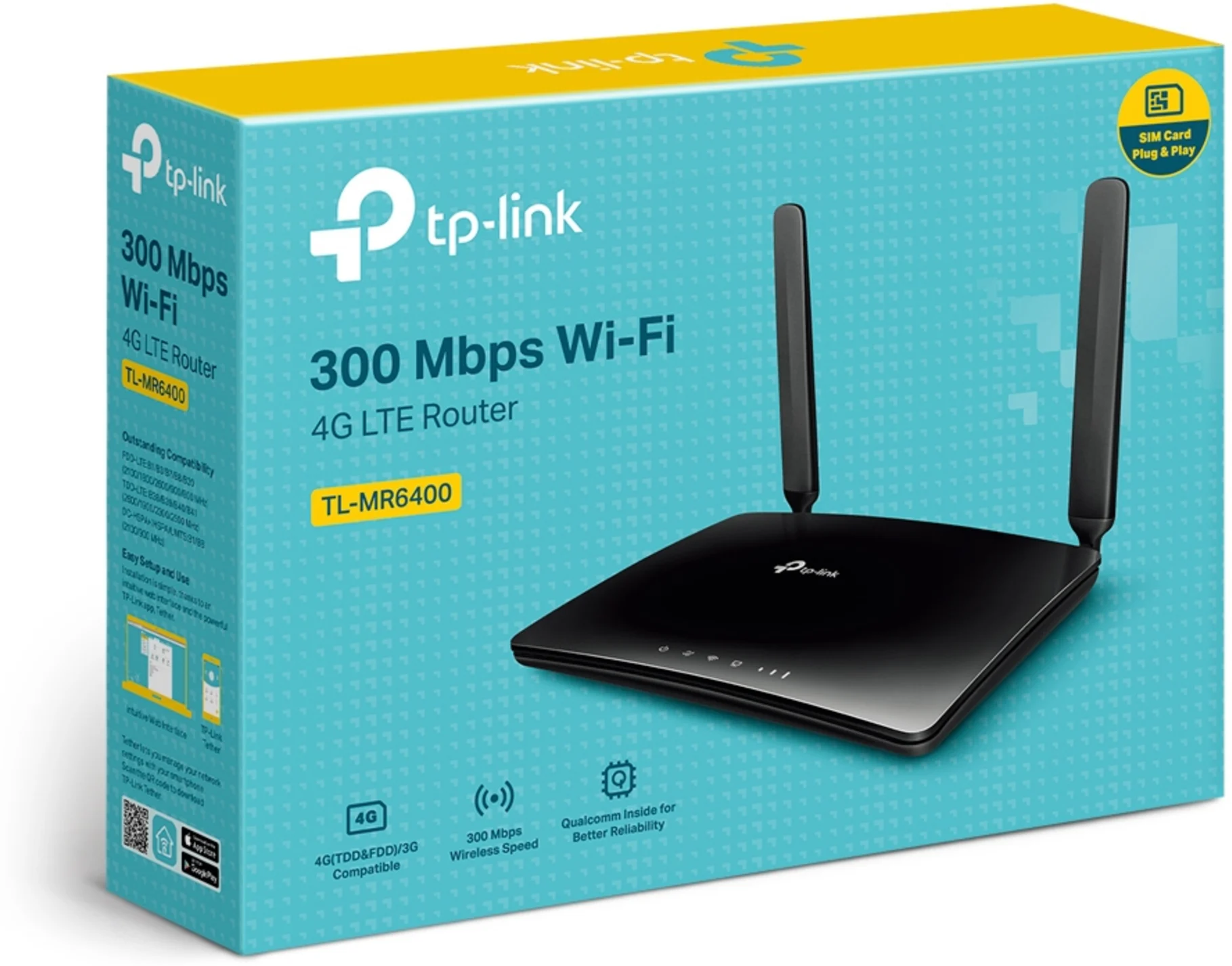 Imagen 3 de Router TP-Link 4G LTE Inalámbrico N 300 Mbps 3 Ptos LAN 1 LAN/WAN 1 Ranura SIM