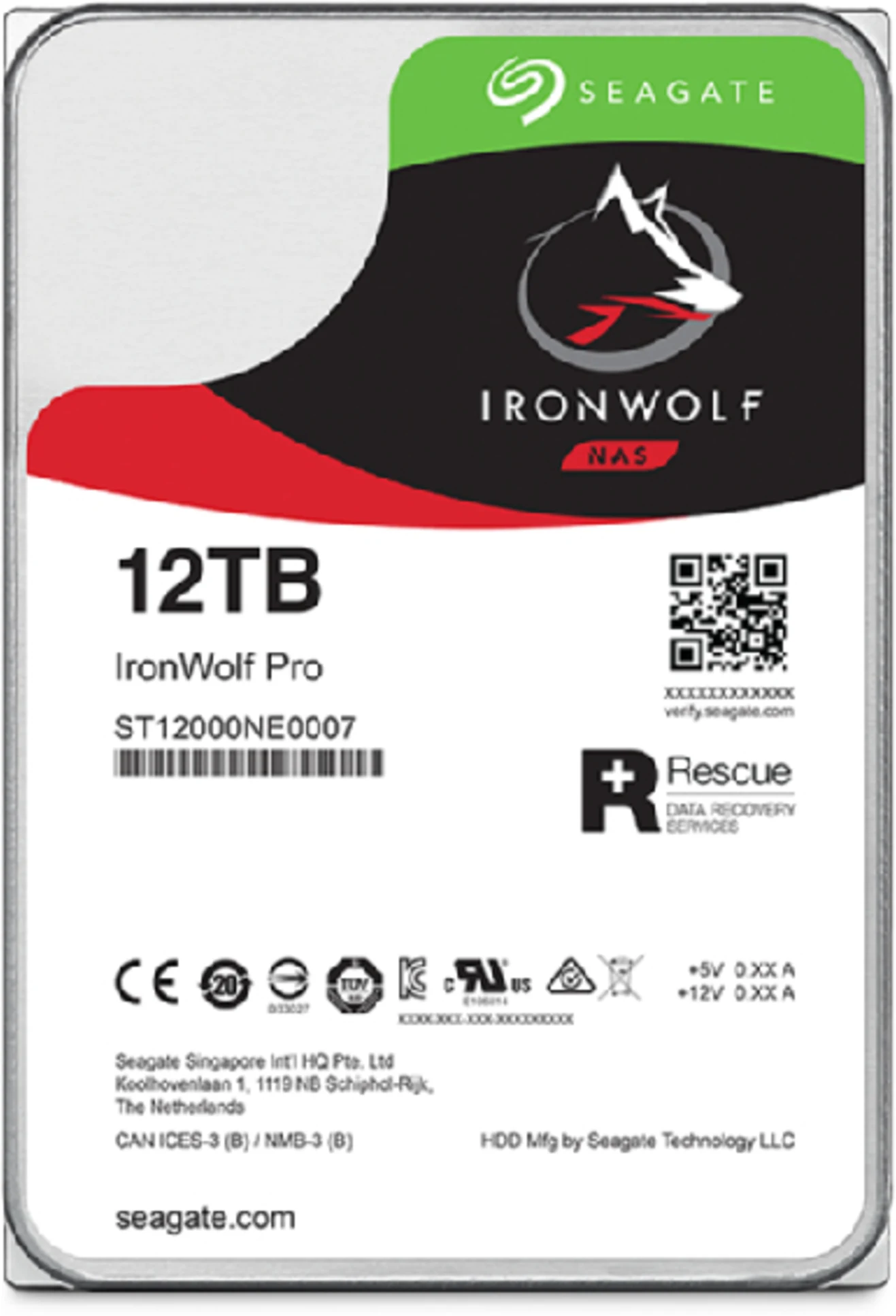 Imagen 3 de Disco Duro Seagate IronWolf Pro 12TB 3.5" 7200RPM SATA 6Gb/s para Sistemas NAS