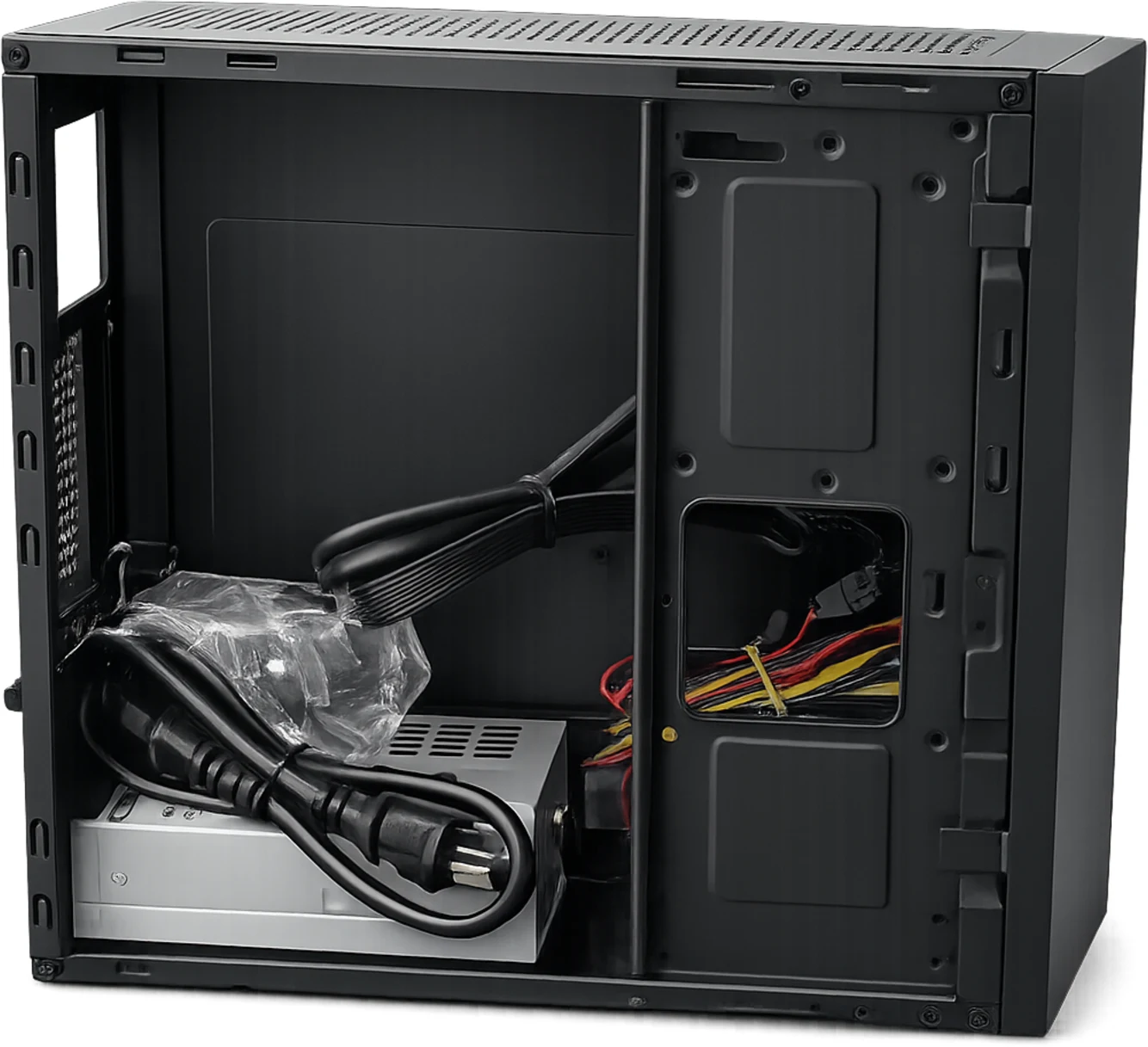 Imagen 3 de Gabinete Slim Esgaming J01, 1*USB3.0 2*USB2.0 USB-C Fuente 650W Color Negro