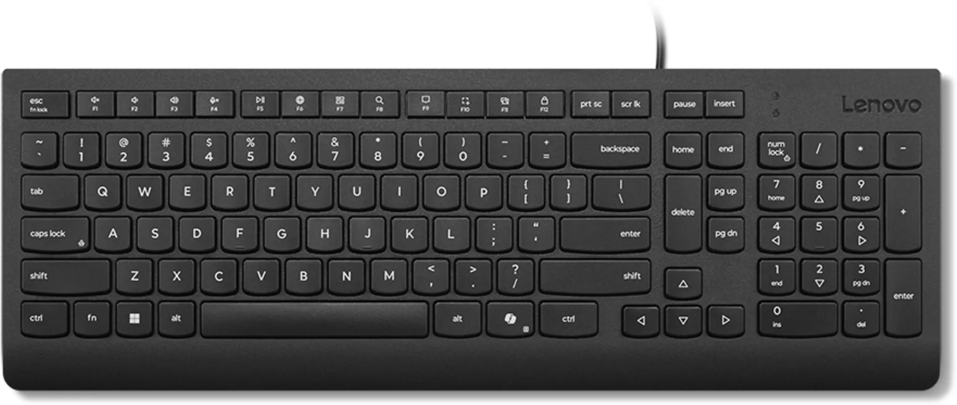 Imagen 0 de Teclado Lenovo Essential Conectividad Alámbrica Tecla Copilot USB Color Negro