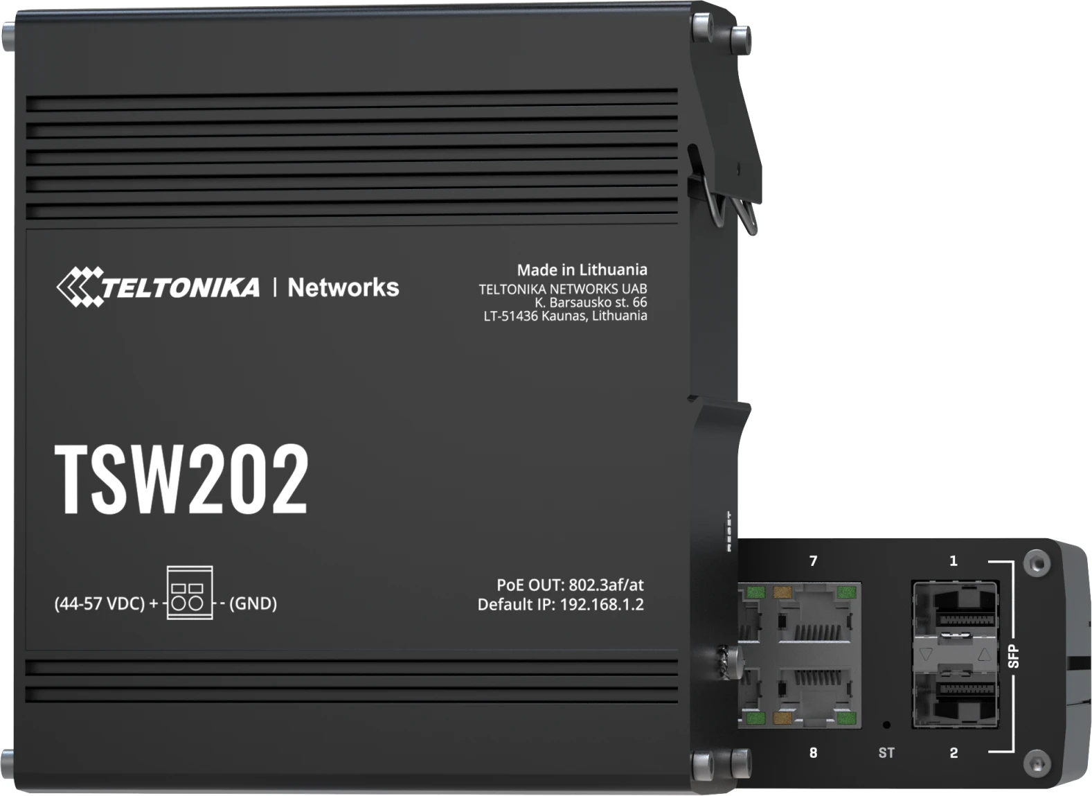 Imagen 3 de Switch Gestionable Teltonika TSW202, 8xGbE PoE/PoE+ + 2xSFP 1000BaseX