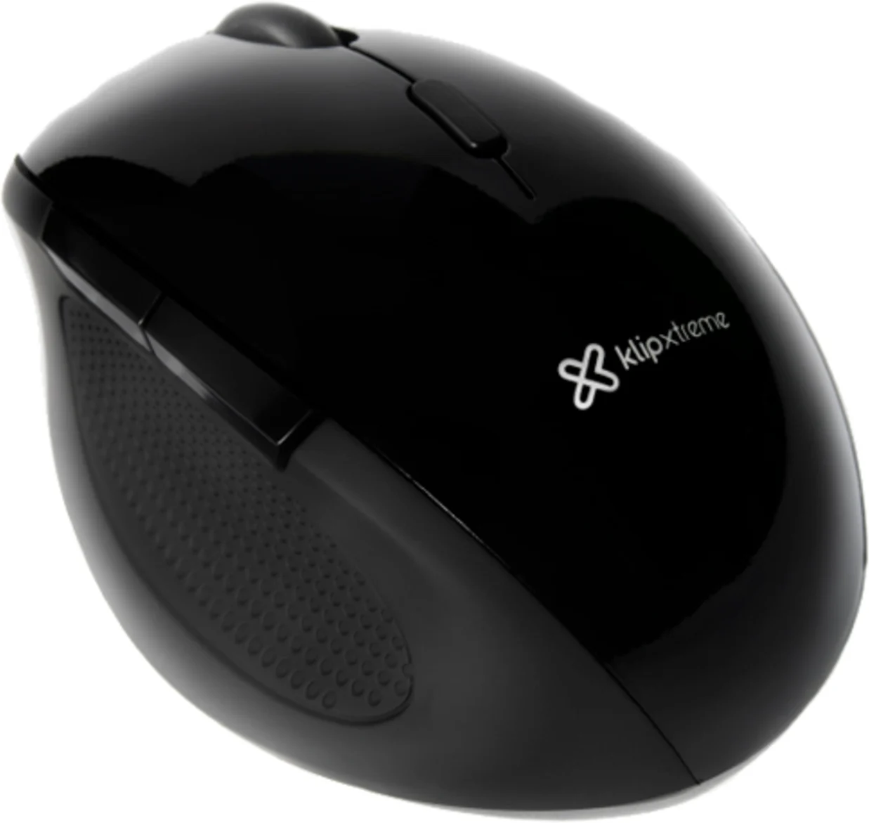Imagen 0 de Mouse Ergonómico Inalámbrico KlipX KMW-5 Óptico 1600DPI 6 Btns Semi Vert. Negro