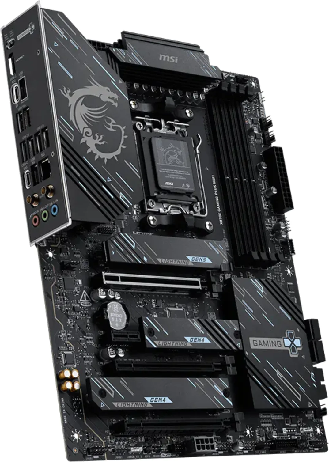 Imagen 3 de Tarjeta Madre MSI X870E GAMING PLUS WIFI AM5 4*DDR5 8126VB 5G LAN WIFI7 ATX