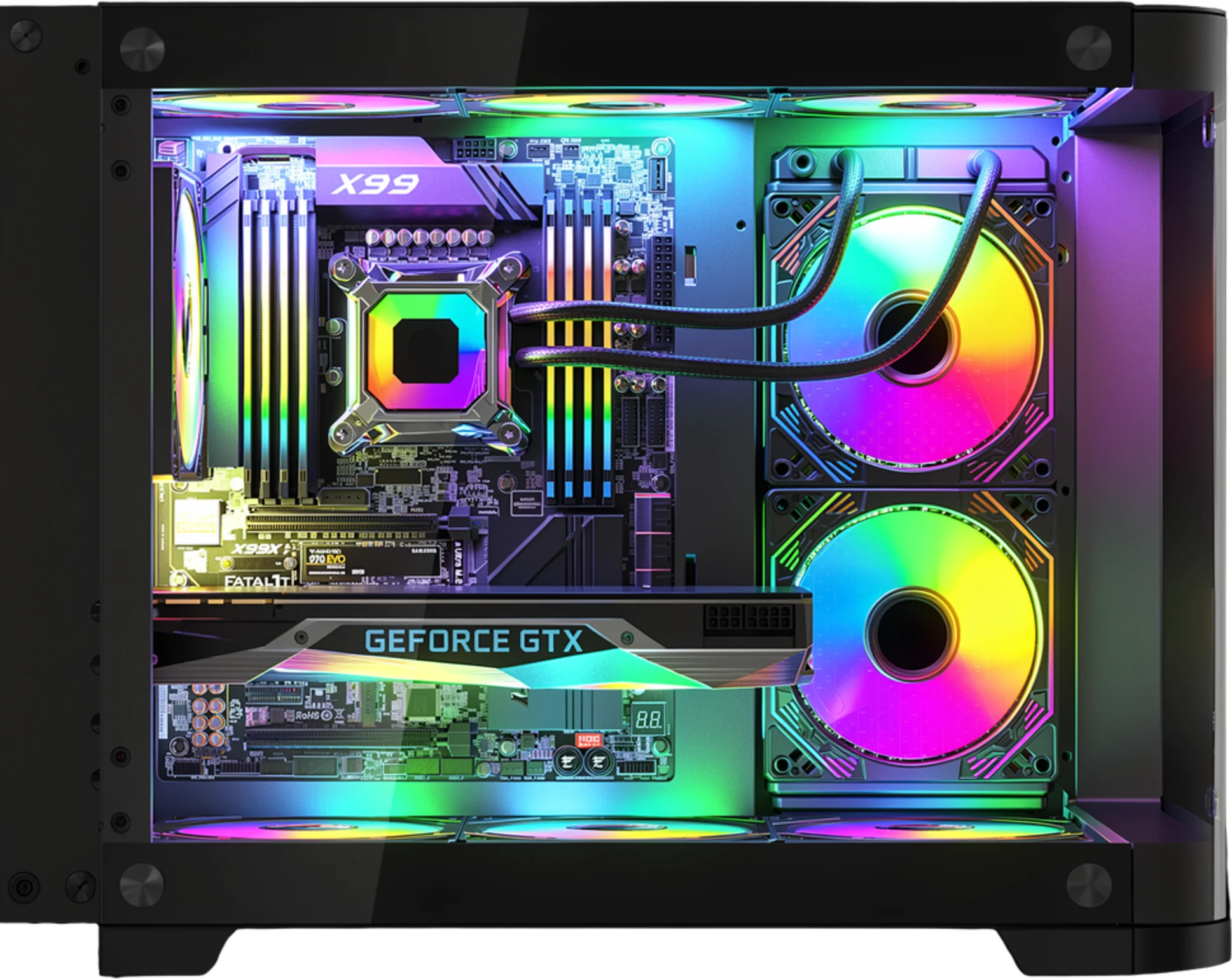 Imagen 2 de GABINETE GAMER VIPER ARGB/mATX /5 FAN INCLUIDOS/ SIN FUENTE / INCLUYE CONTROL REMOTO Y CONTROLADORA/ USB 3.0/ USB C