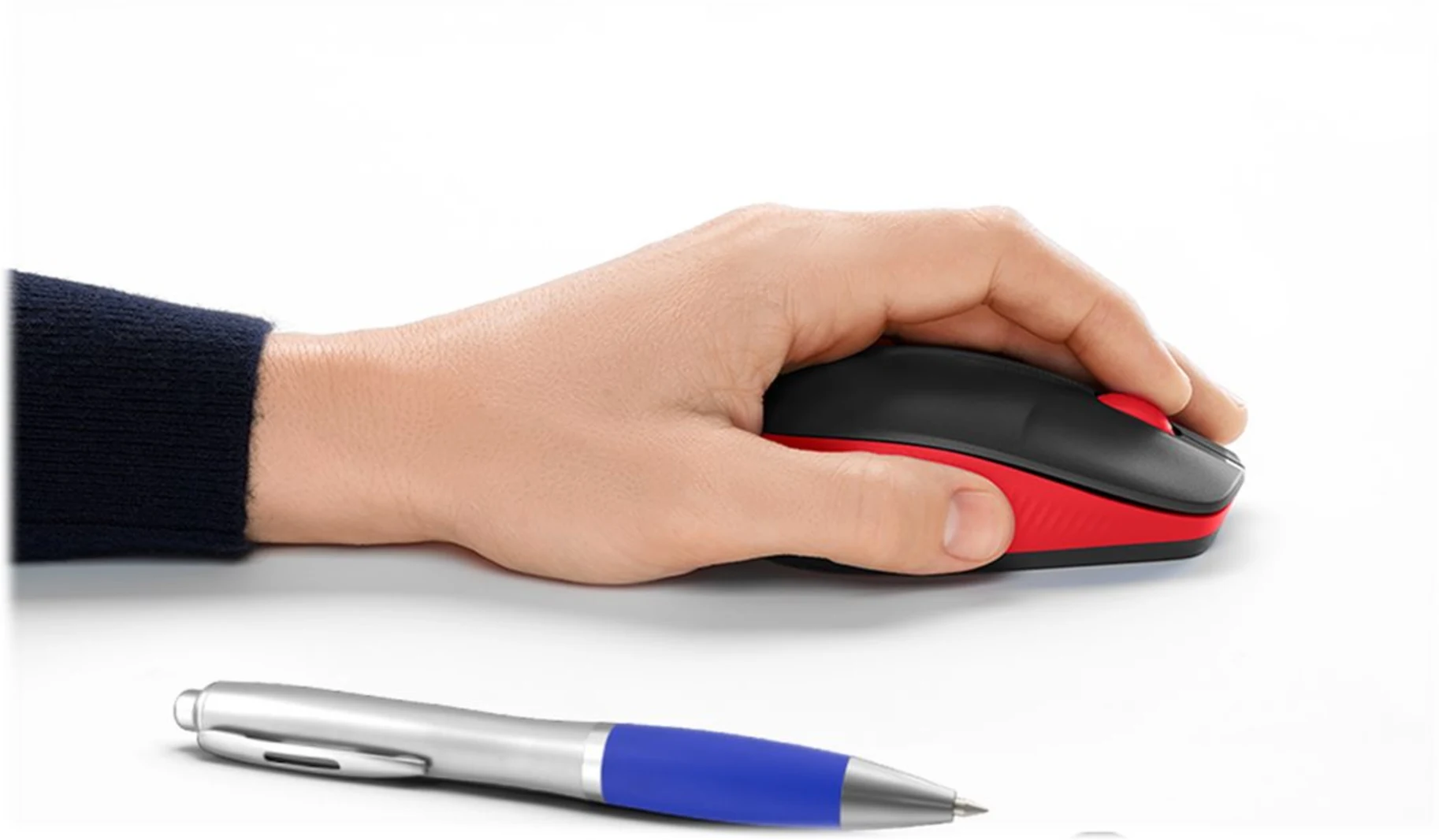 Imagen 8 de Mouse Inalámbrico Logitech M190 Óptico 1000dpi Ambidiestro 3 botones USB rojo