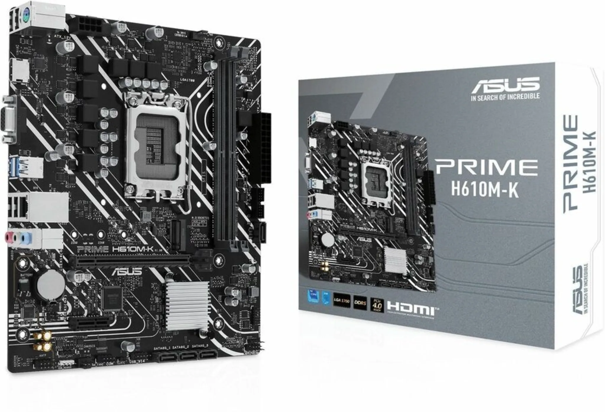 Imagen 8 de Tarjeta Madre Asus PRIME H610M-K LGA1700 13°G 2*DDR5 M.2 HDMI VGA PS/2 USB3.2