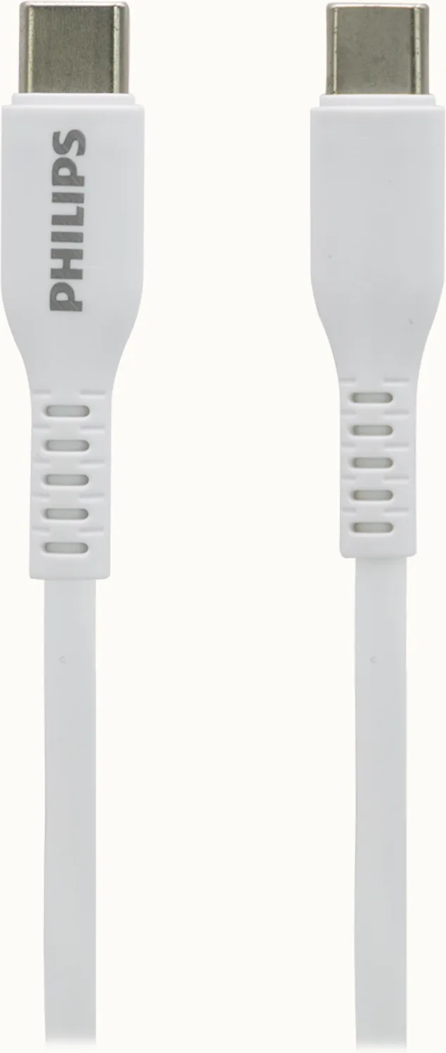 Imagen 1 de DLC8601W CABLE PHILIPS USB-C A USB-C 1M 60W MAX BLANCO SILIC