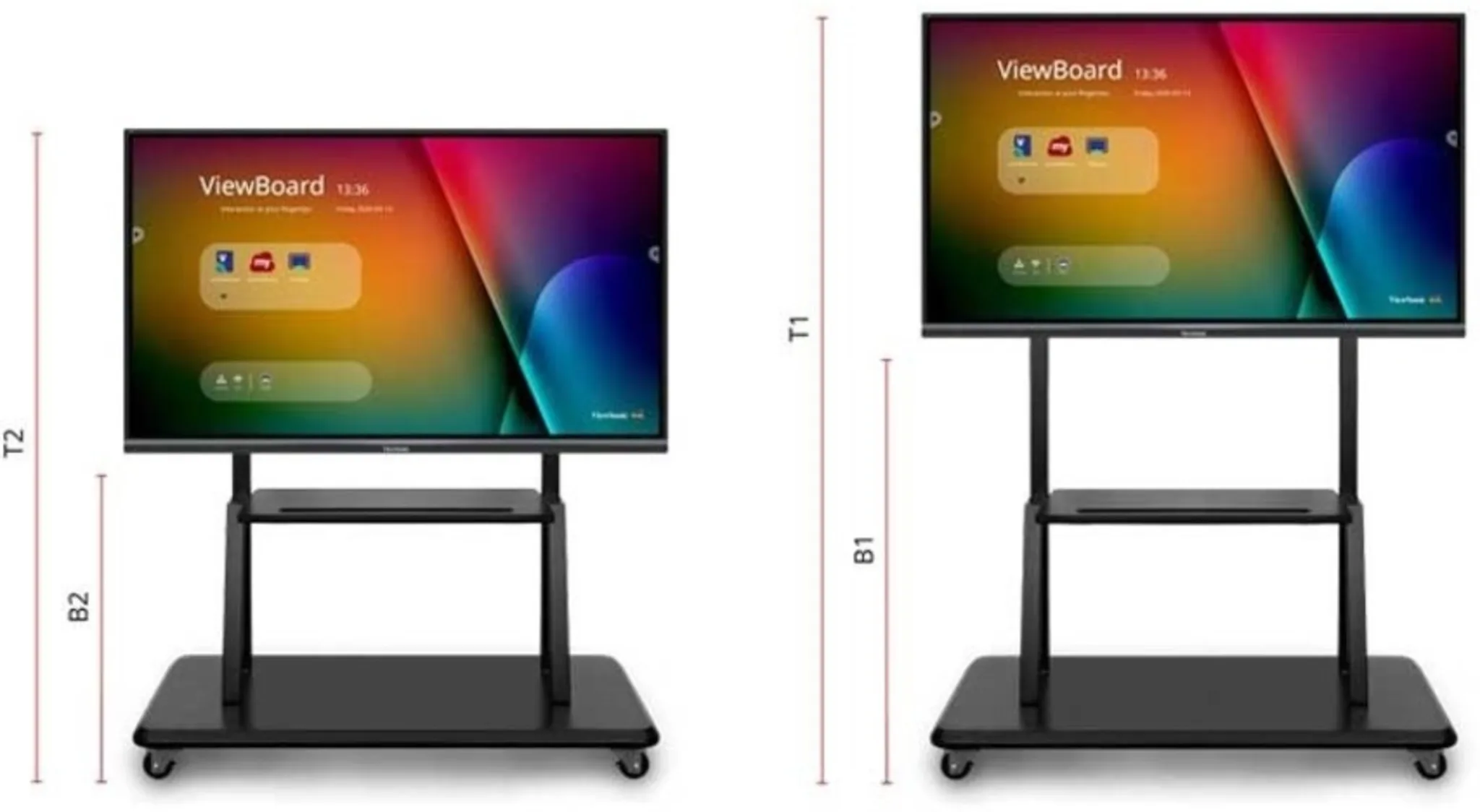 Imagen 3 de Soporte Móvil para Pantallas ViewSonic VB-STND-001 Tipo carro