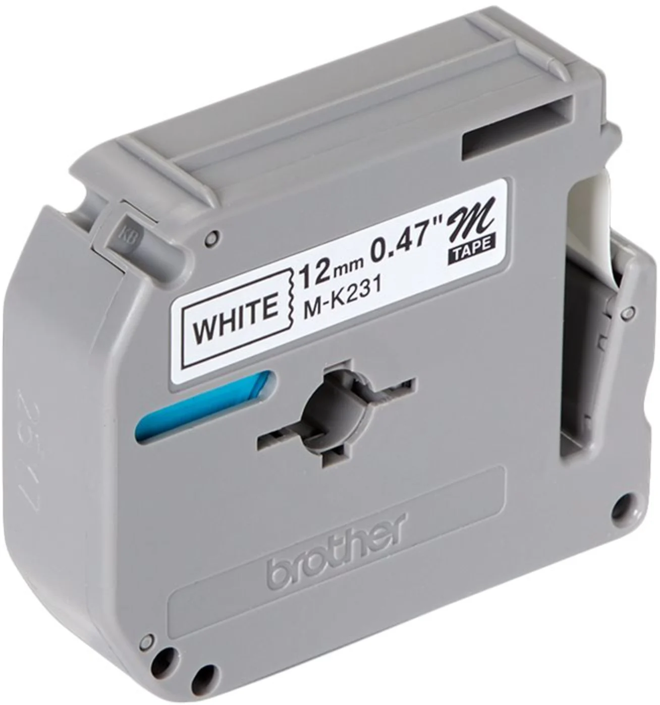 Imagen 0 de Cinta Rotuladora Brother M-231Negro sobre Blanco 12mm 8mts PT-90/100/110 PT70/80