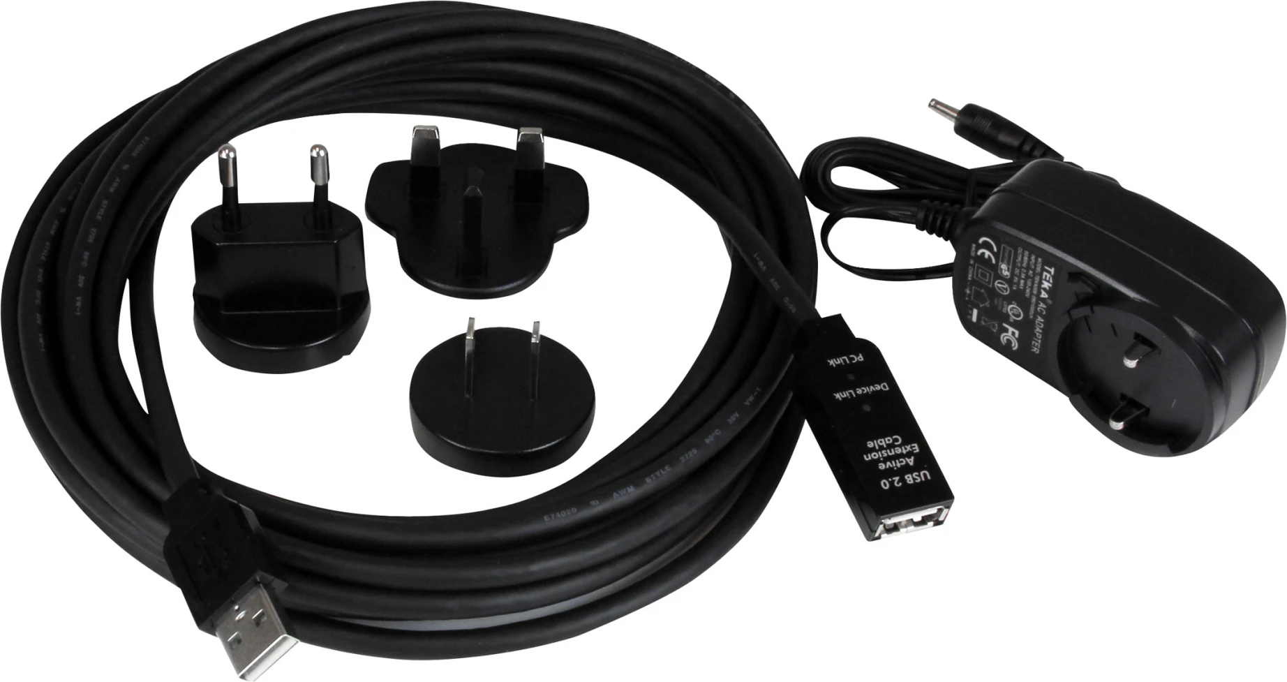 Imagen 0 de Cable Extensión USB 2.0 Tipo-A M/H 5mt  Activo Negro - StarTech