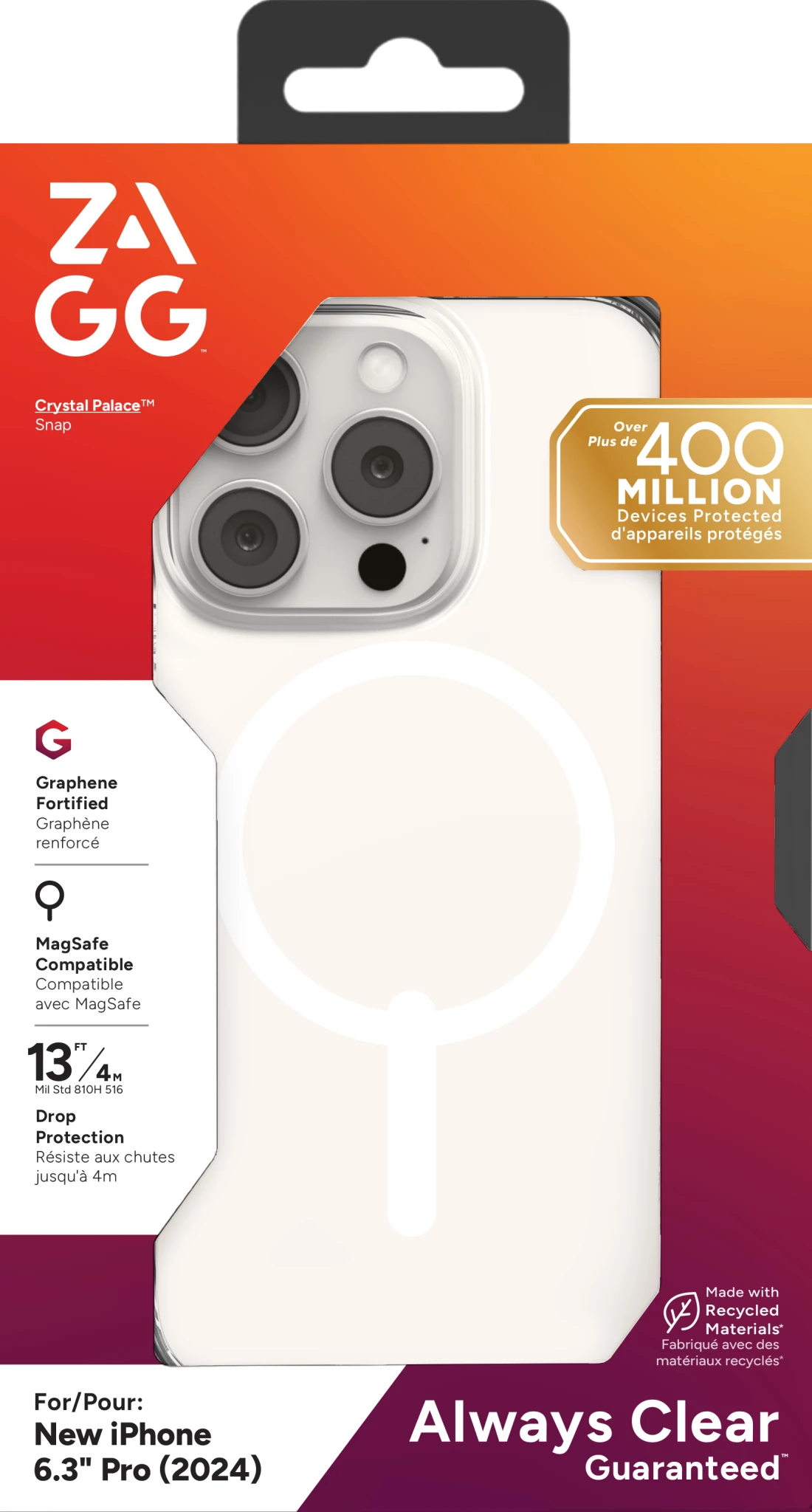 Imagen 3 de Funda Crystal Palace Snap Magsafe iPhone 16 Pro Zagg Jim