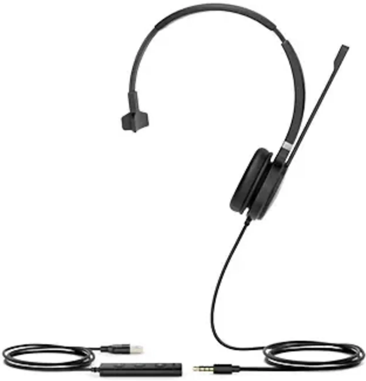 Imagen 1 de Cintillo Auricular Monoaural USB plug de 3.5mm certificado para Microsoft Teams