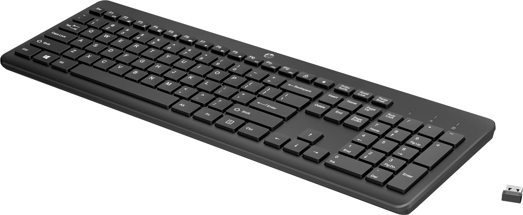 Imagen 3 de Teclado Inalámbrico HP 230, Tradicional QWERTY+Numérico Español USB Color Negro