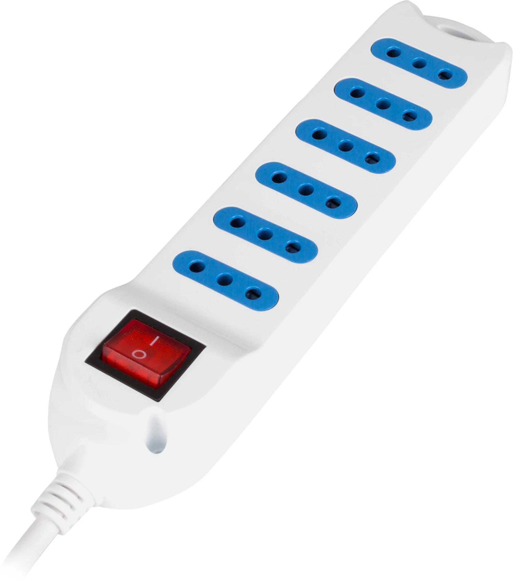 Imagen 0 de Alargador Eléctrico 6 Tomas c/Switch 3mts Color blanco - Philco