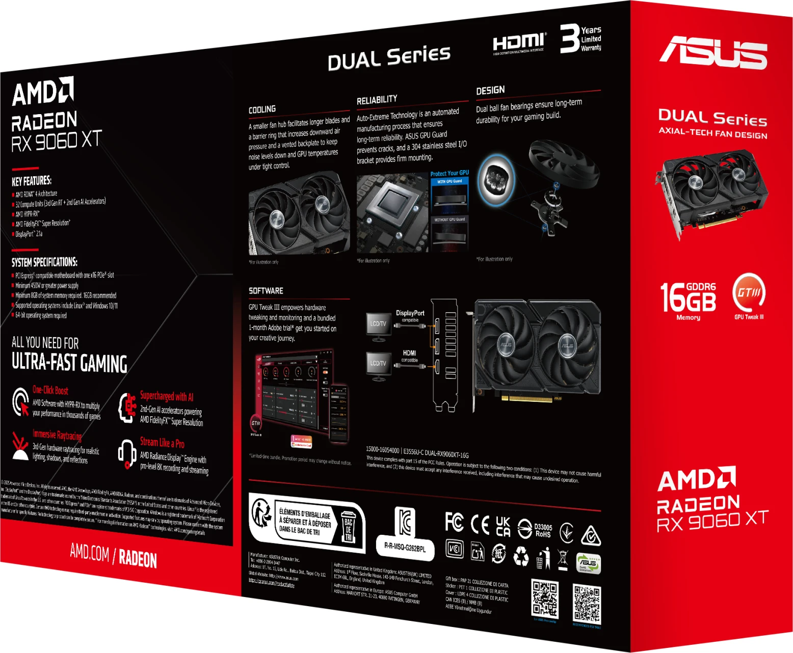 Imagen 13 de Tarjeta de Video Asus Dual Radeon RX 9060 XT 16GB GDDR6 1*HDMI 3*DP 2.5 Slot