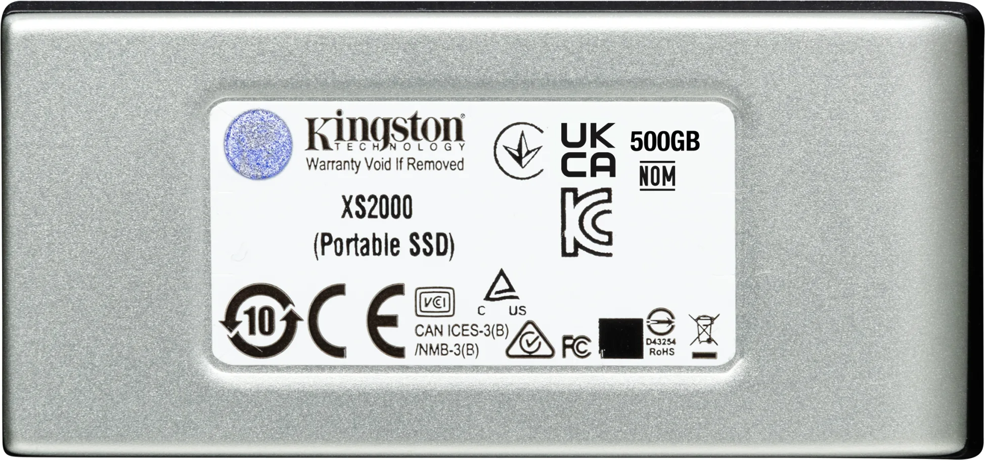 Imagen 1 de Unidad SSD Externo Kingston XS2000 1TB USB-C Lec2000MBs Esc2000MBs Negro/Plata