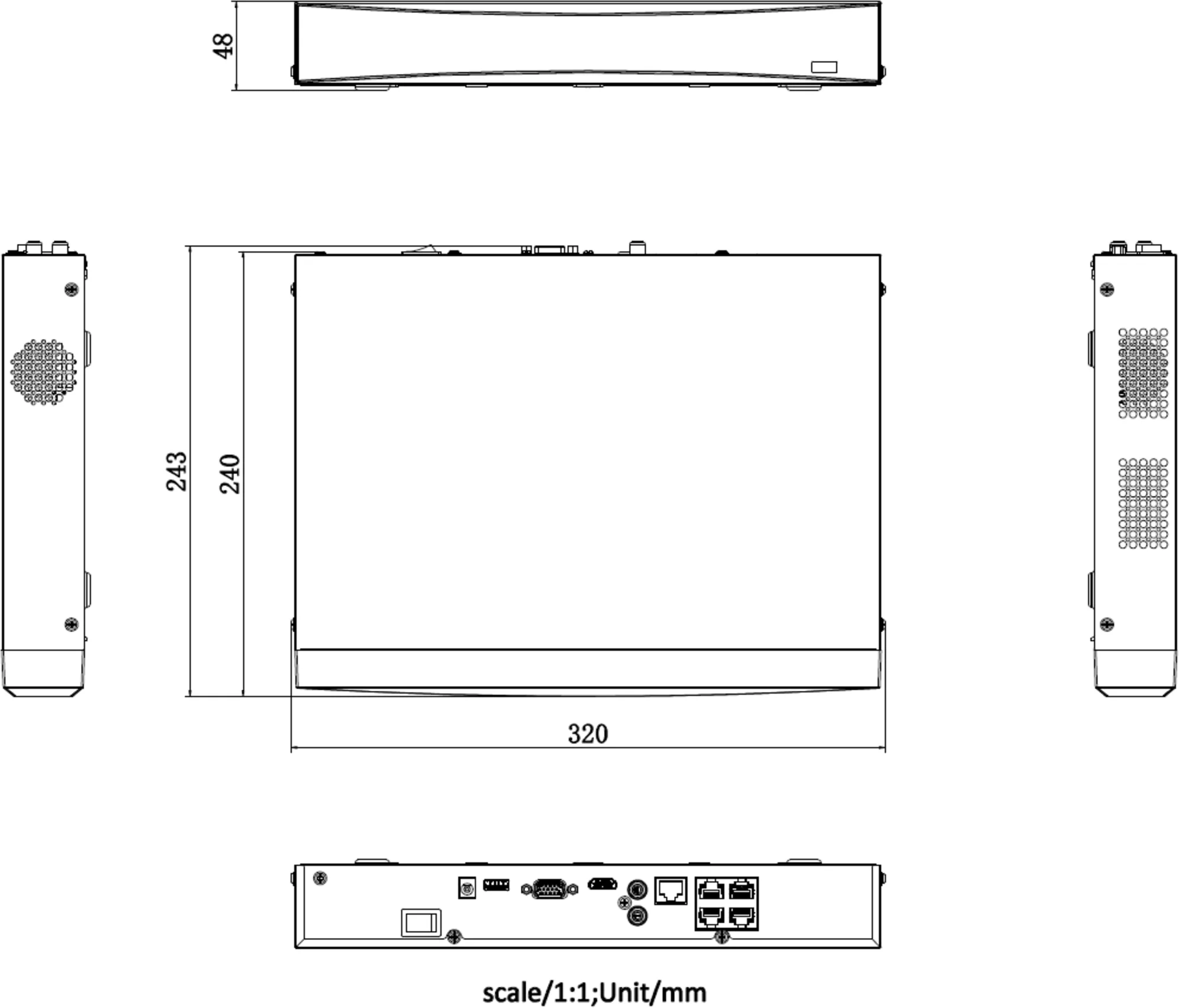Imagen 1 de NVR Hikvision 4ch POE Capacidad 1HDD AcuSense 40Mbps 4K H265