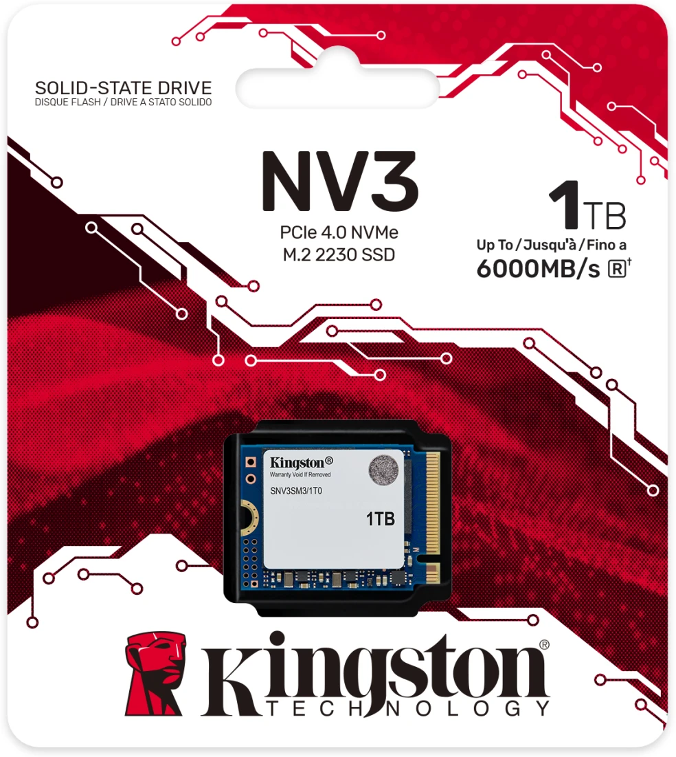 Imagen 2 de Unidad SSD Kingston NV3 1TB M.2 22*30 PCIe4x4 NVMe Lec6000MB/s Esc4000MB/s