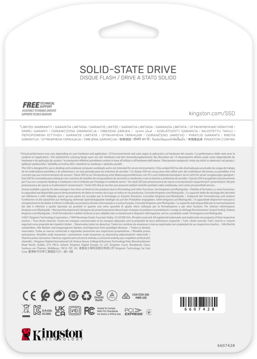 Imagen 4 de Unidad SSD Kingston KC3000 1TB M.2 22*80 PCIe 4.0 NVMe Lect7000MB/s Esc6000MB/s