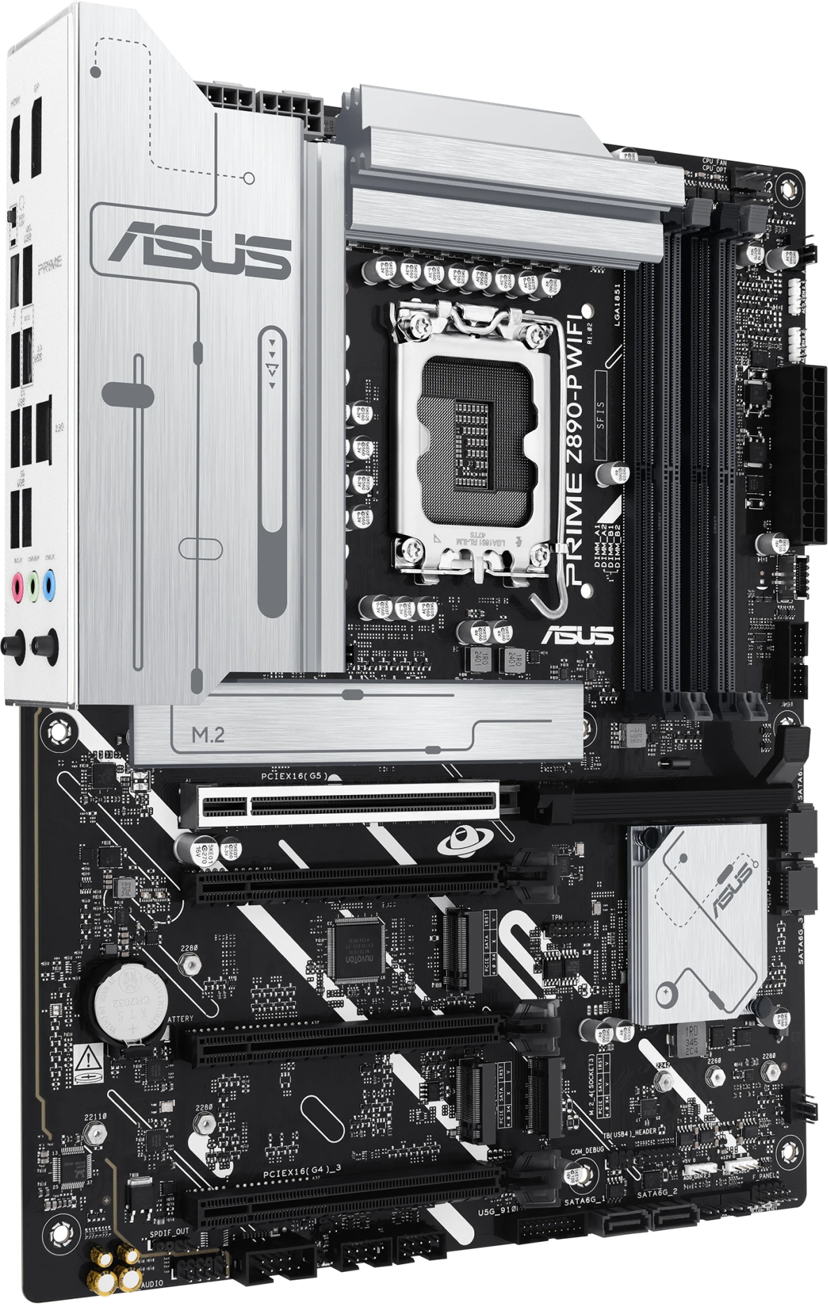 Imagen 2 de Tarjeta Madre Asus PRIME Z890-P WIFI LGA1851 4*DDR5 4*M.2 DP HDMI ThB USB-C