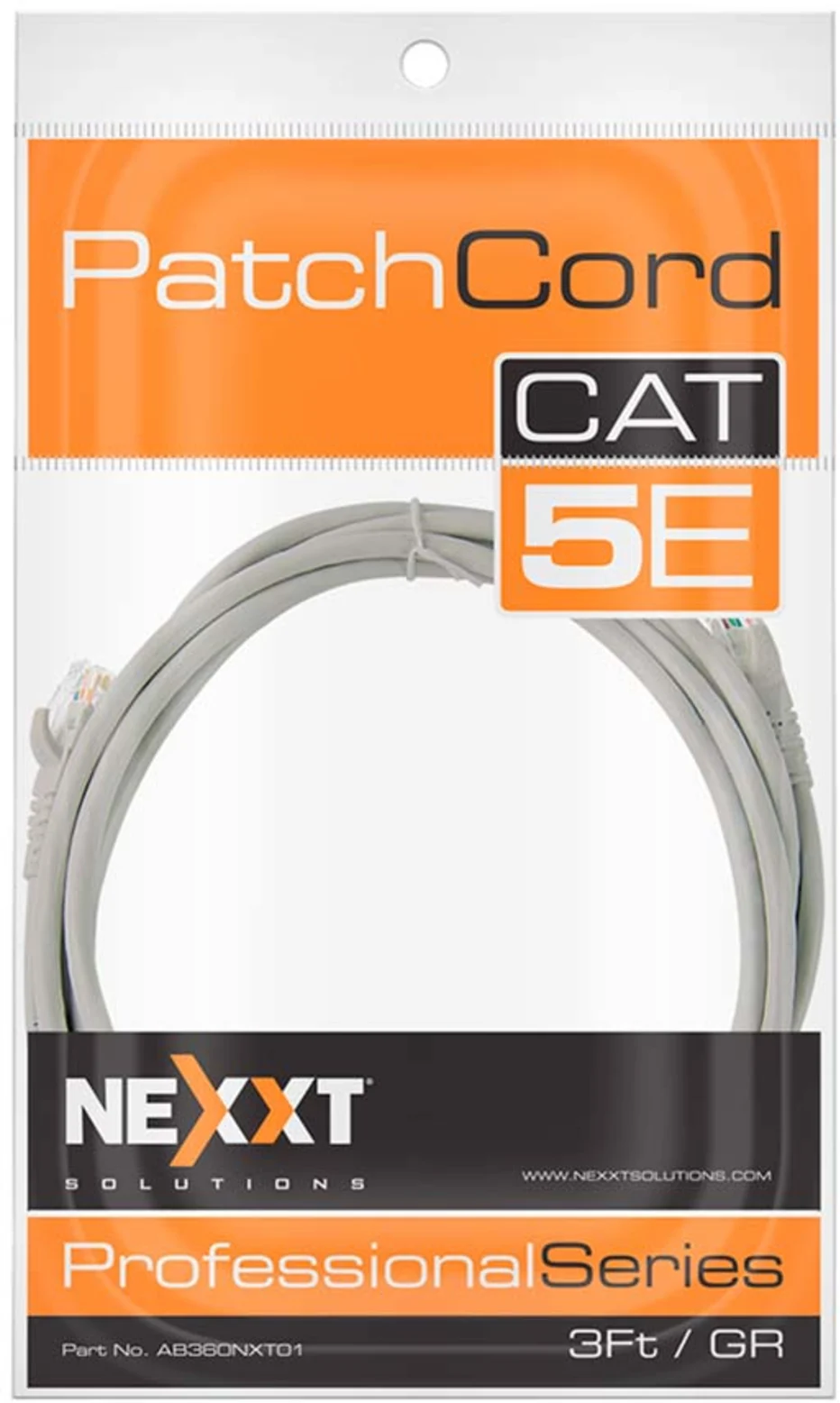 Imagen 3 de Cable de Red Nexxt Cat5e Patch Cord 2.1mt Color GRIS