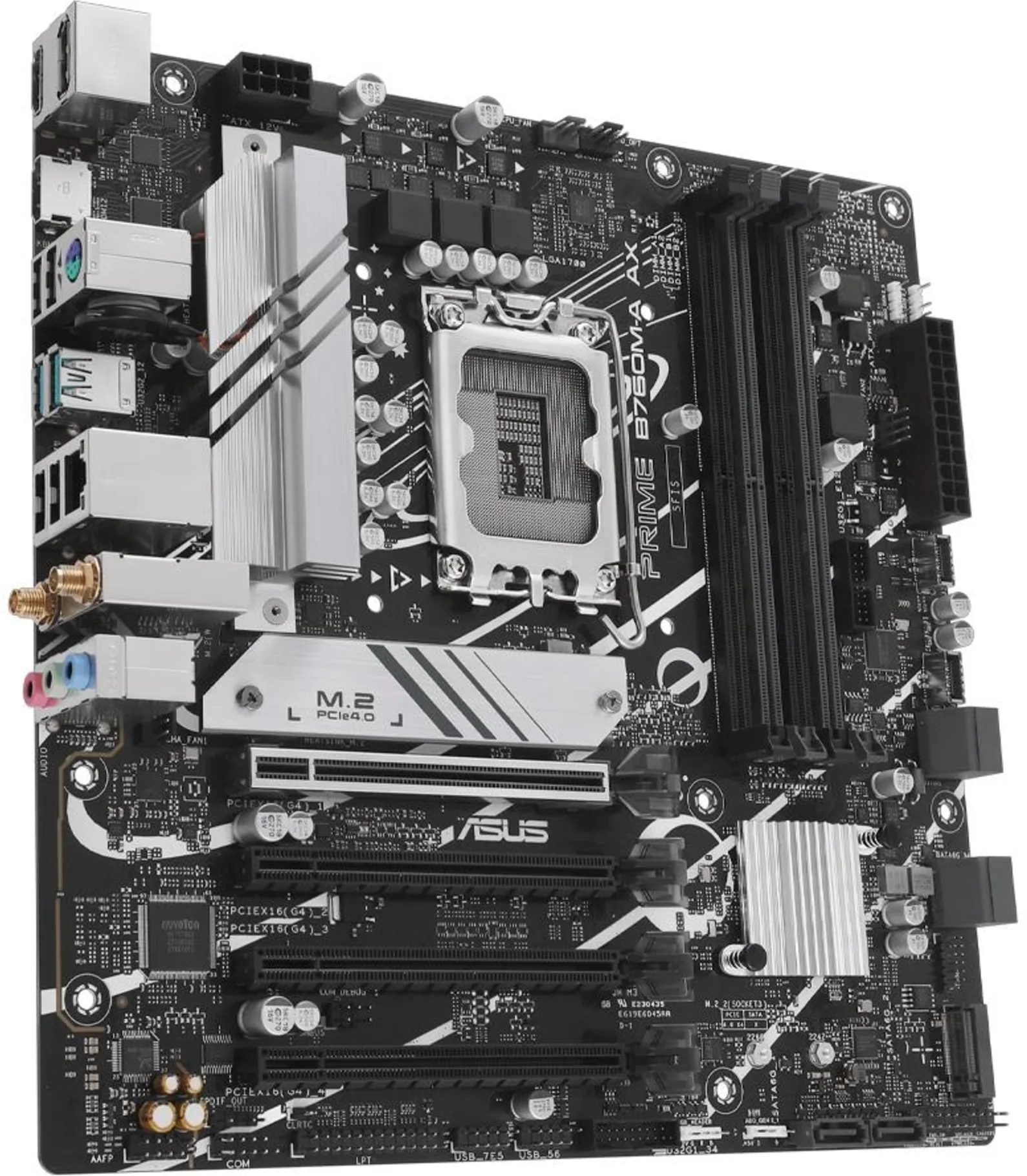 Imagen 1 de Tarjeta madre Asus PRIME B760M-A AX6 II LGA1700 14°G WiFi 4*DDR5 DP HDMI 