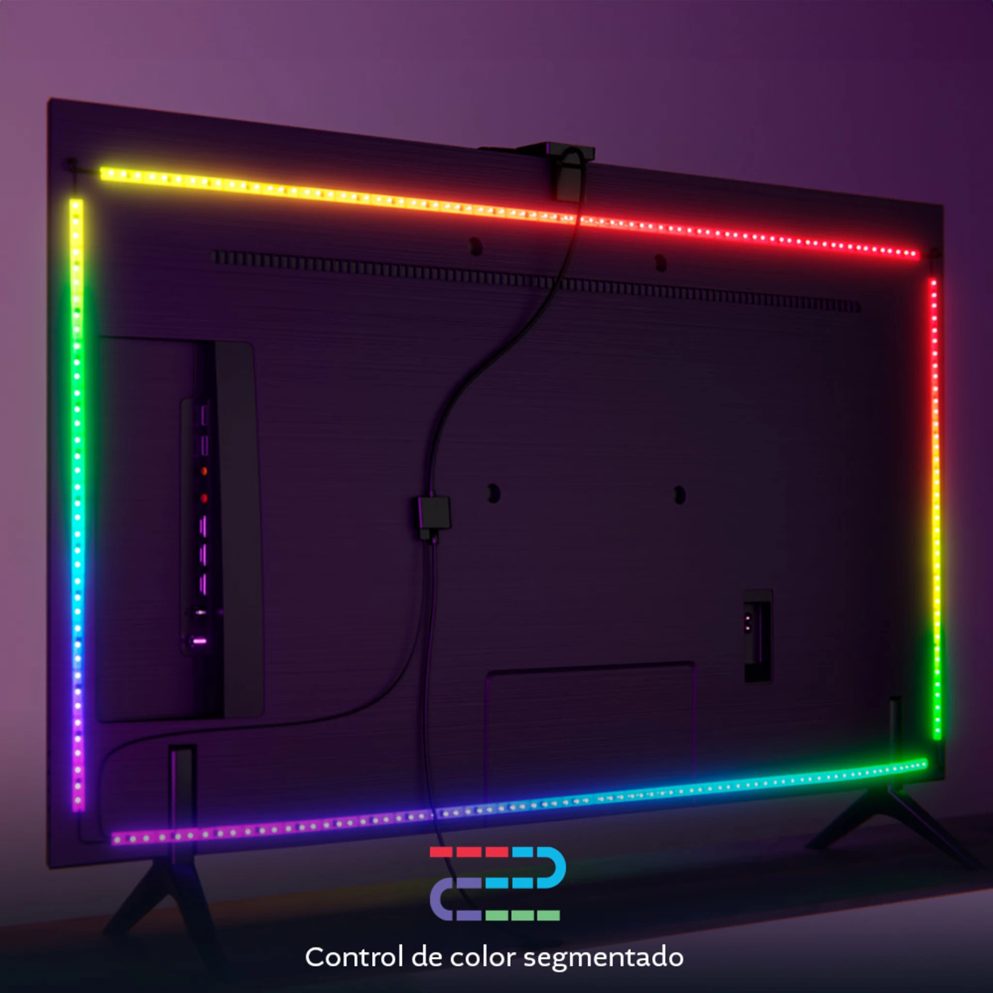 Imagen 1 de Cinta LED y Cámara Nexxt NHB-S615, para TV de 55" y 65" Smart Home
