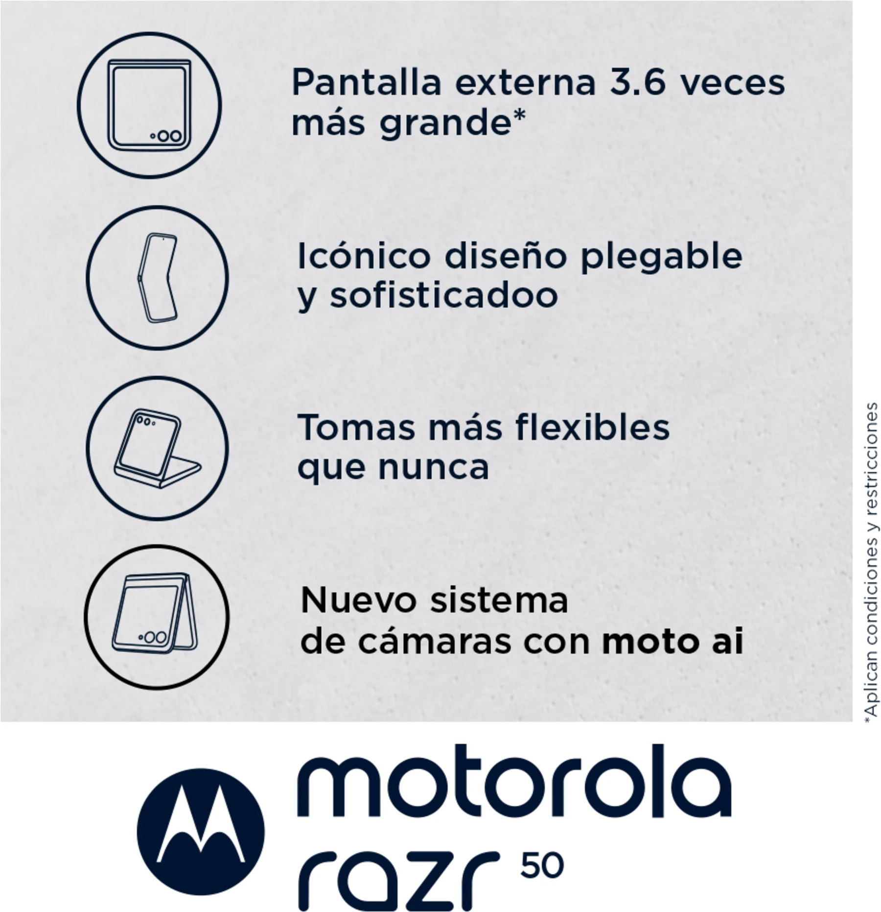 Imagen 2 de Celular Motorola Razr 50 Memoria 512GB RAM 12GB 50MP 6.9' Gris