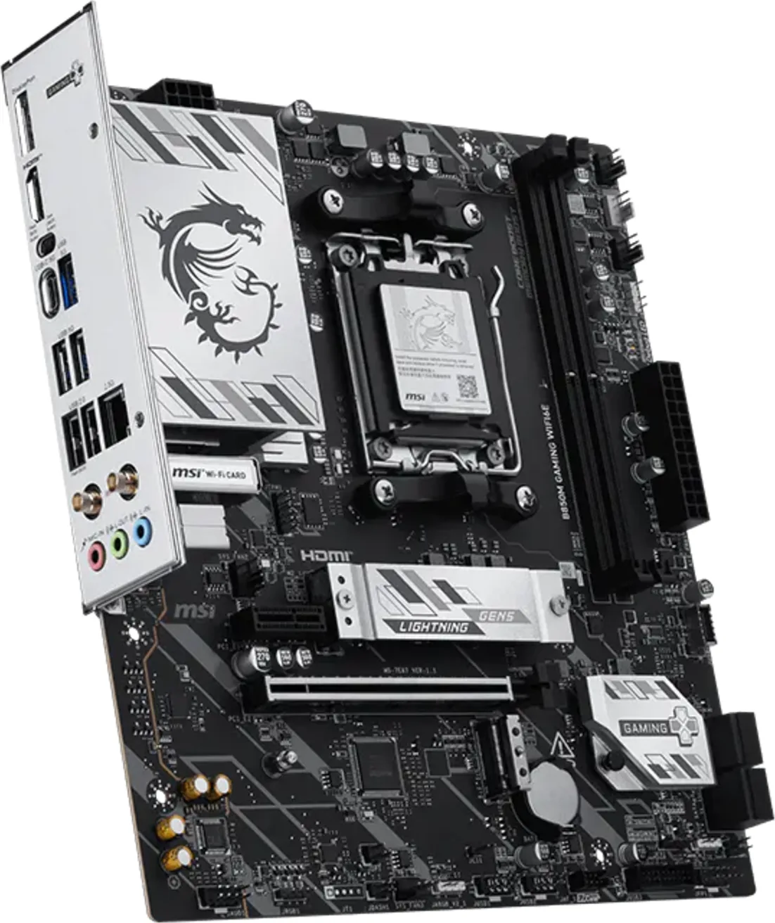 Imagen 3 de Tarjeta Madre MSI B850M GAMING WIFI6E AM5 2*DDR5 LAN 2.5G WIFI6E mATX