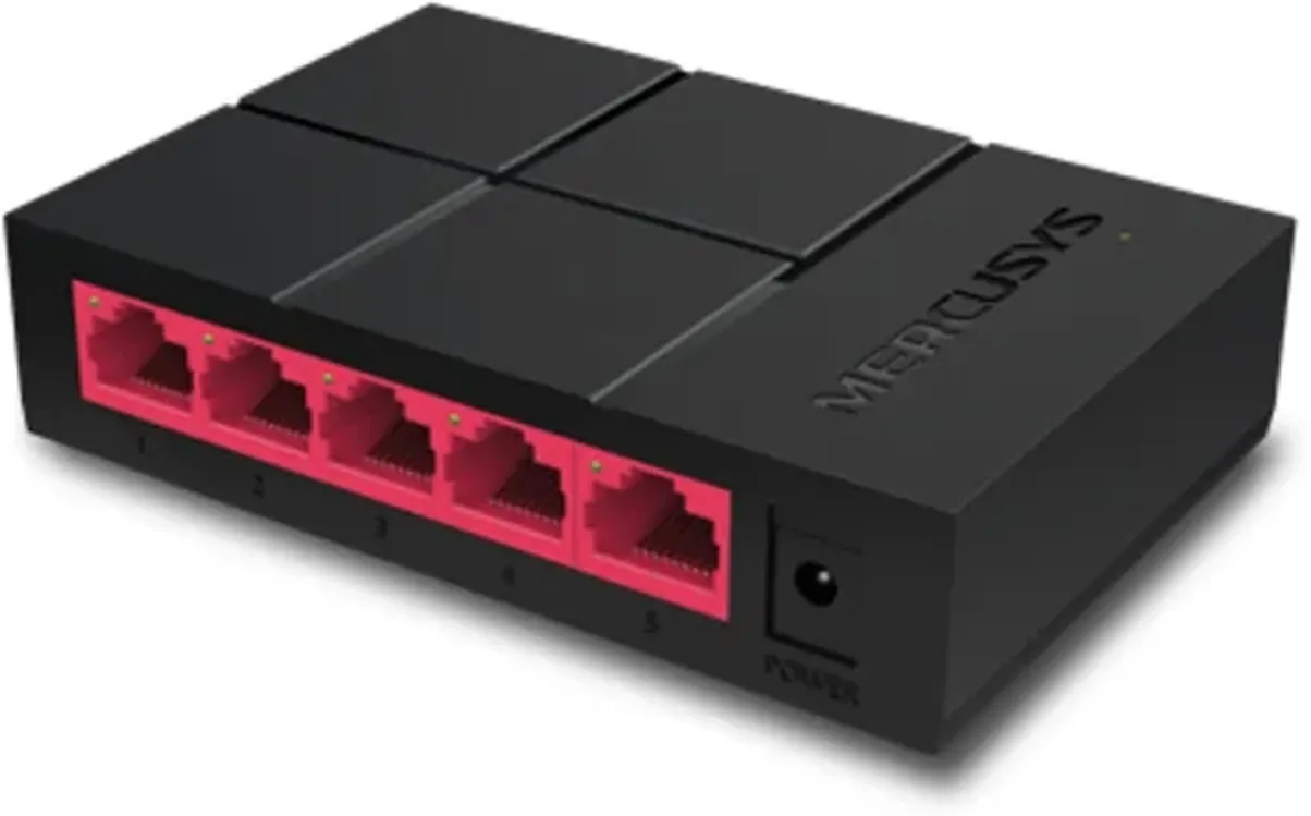 Imagen 1 de Switch Mercusys MS105G 5x Prts 10/100/1000Mbps Ult. compacto Plug&Play (SinPoE)