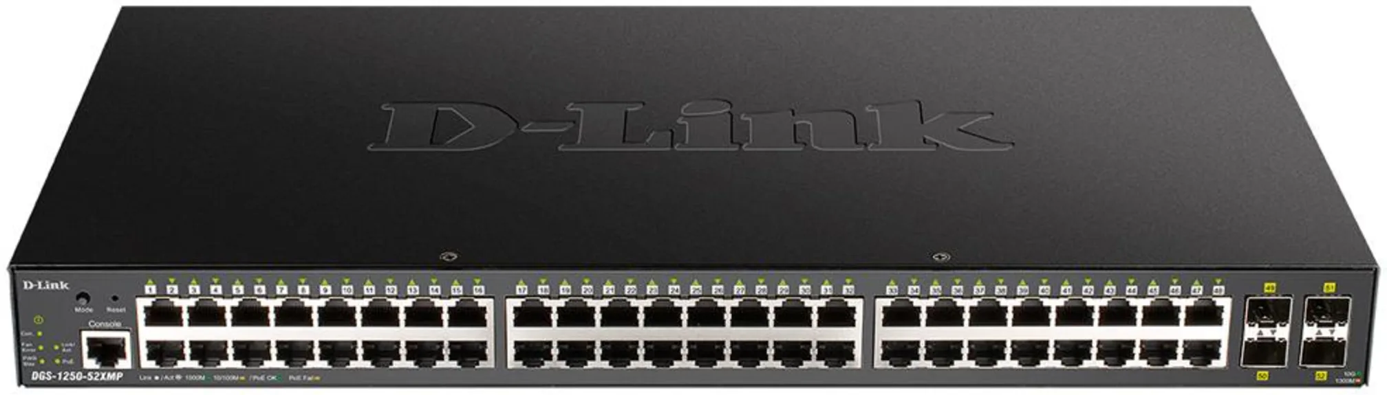 Imagen 0 de Switch D-Link DGS-1250-52X, 48 Ports 10/100/1000 Mbps + 4 Ports 10G SFP+ Smart M