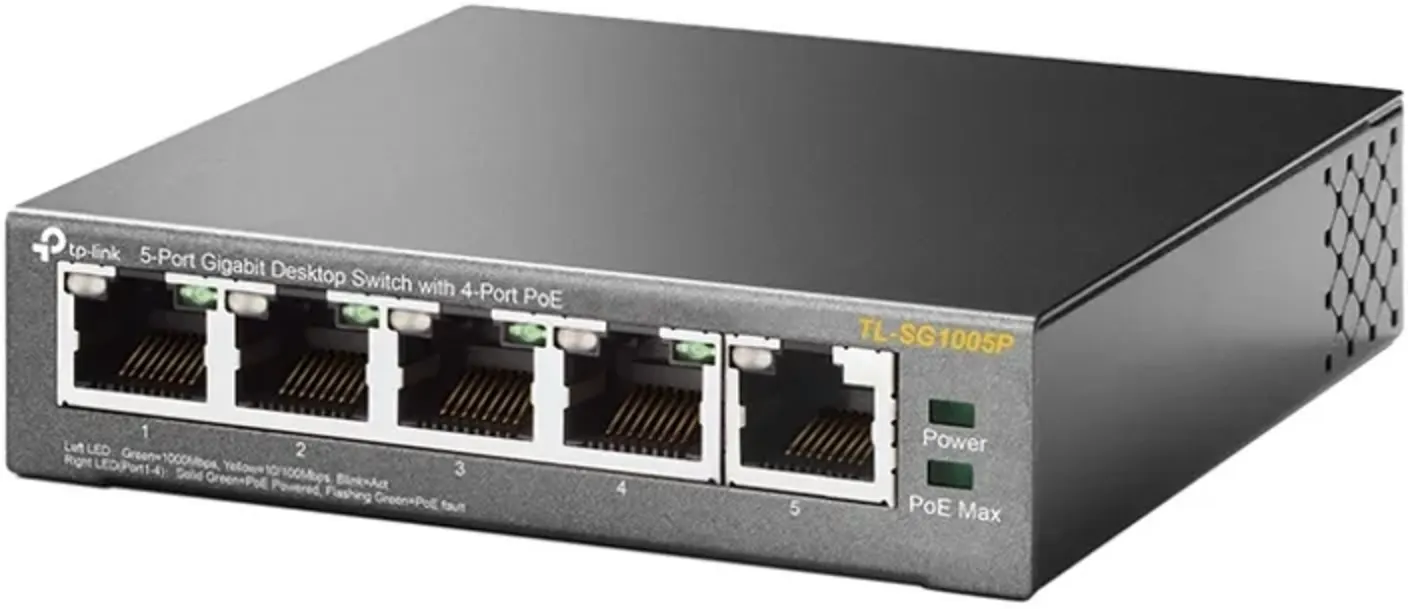 Imagen 3 de TL-SG1005P. Switch PoeTp-Link. Gigabit. 4 puertos Poe.