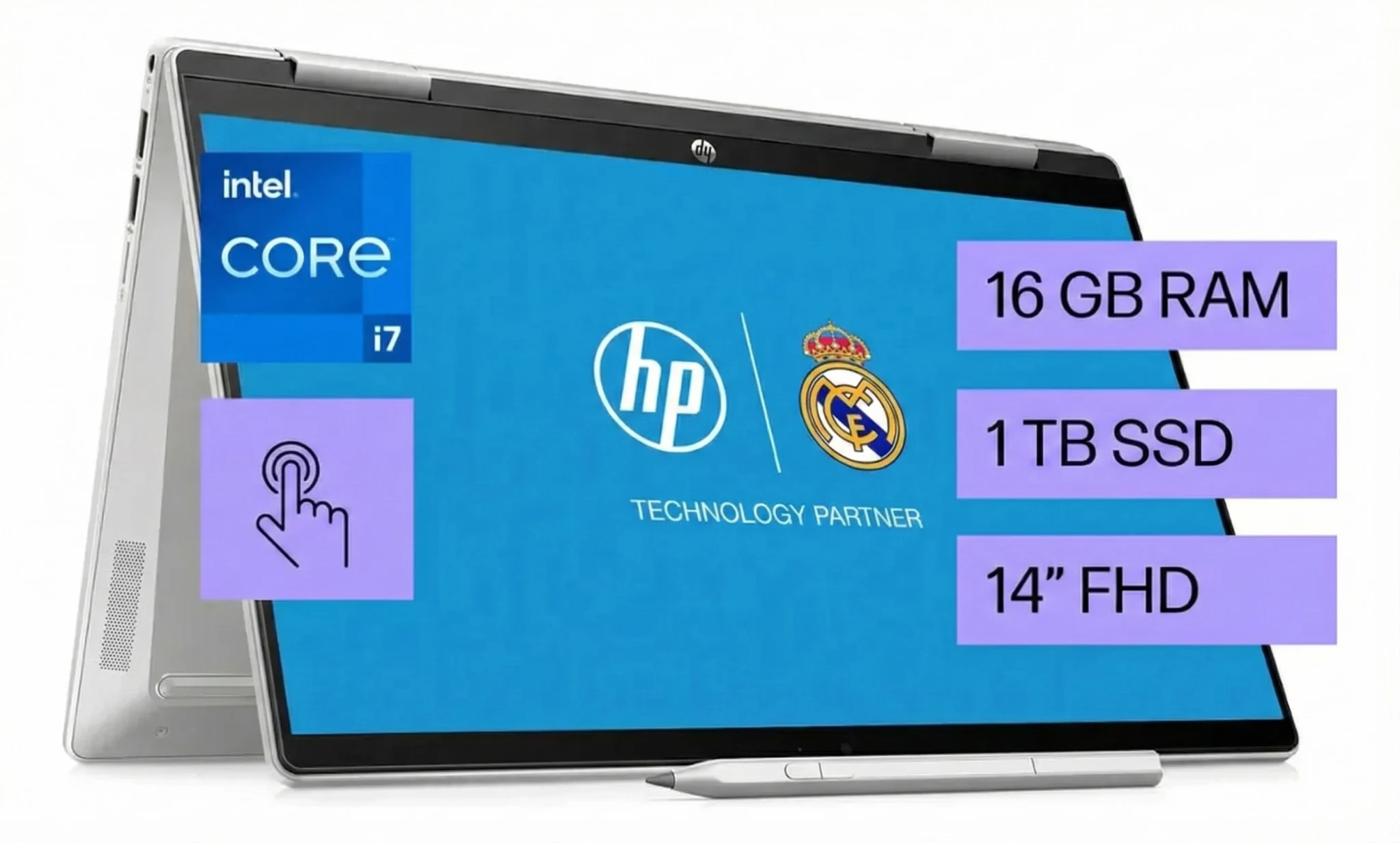 Imagen 0 de Notebook HP Pavilion x360 I7-1355U RAM 16GB SSD 1TB 14"Touch W11H 