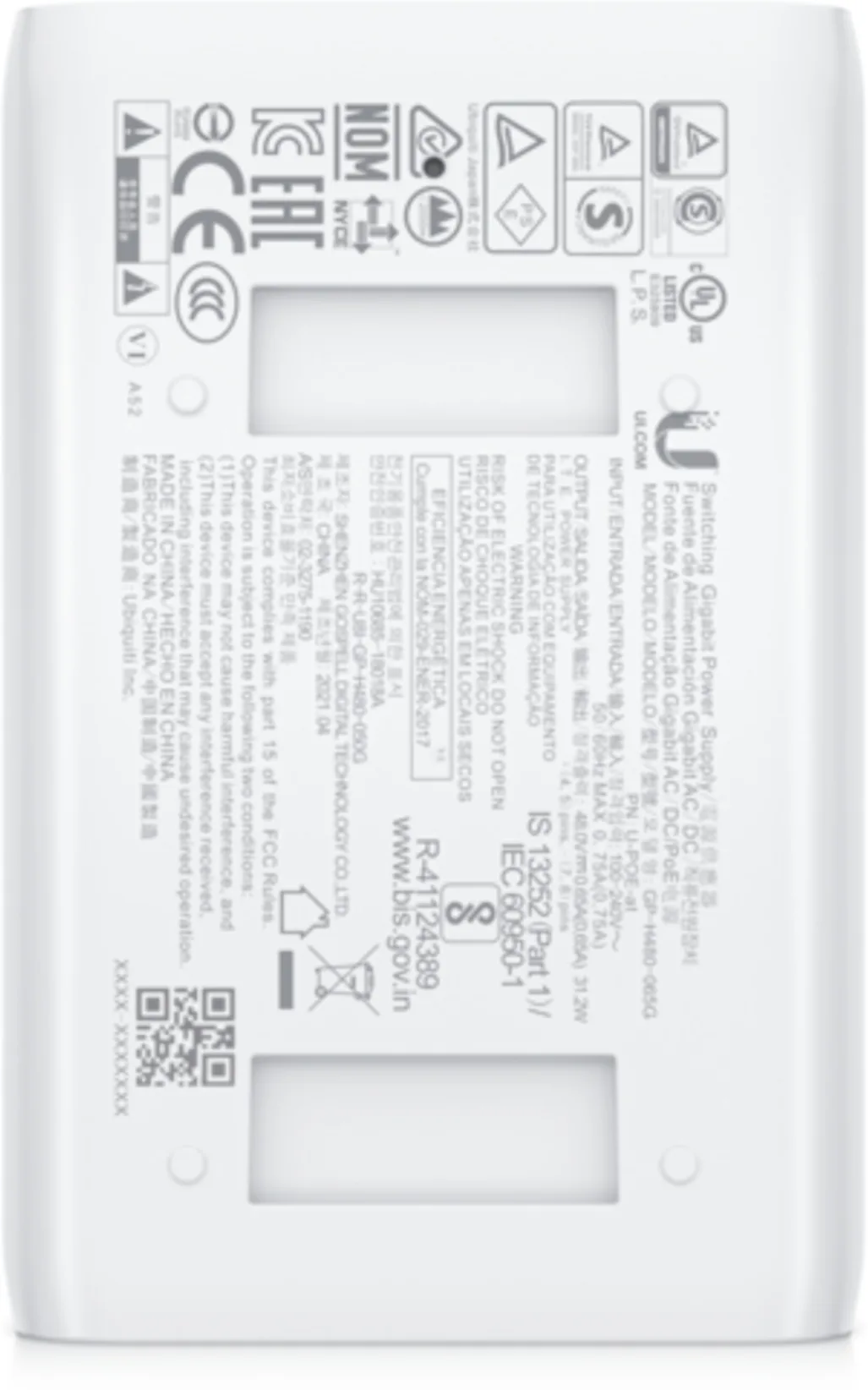 Imagen 2 de Power Injector Ubiquiti U-POE-AT, Gigabit 802.3at PoE 48VDC 31,2W 0,65A