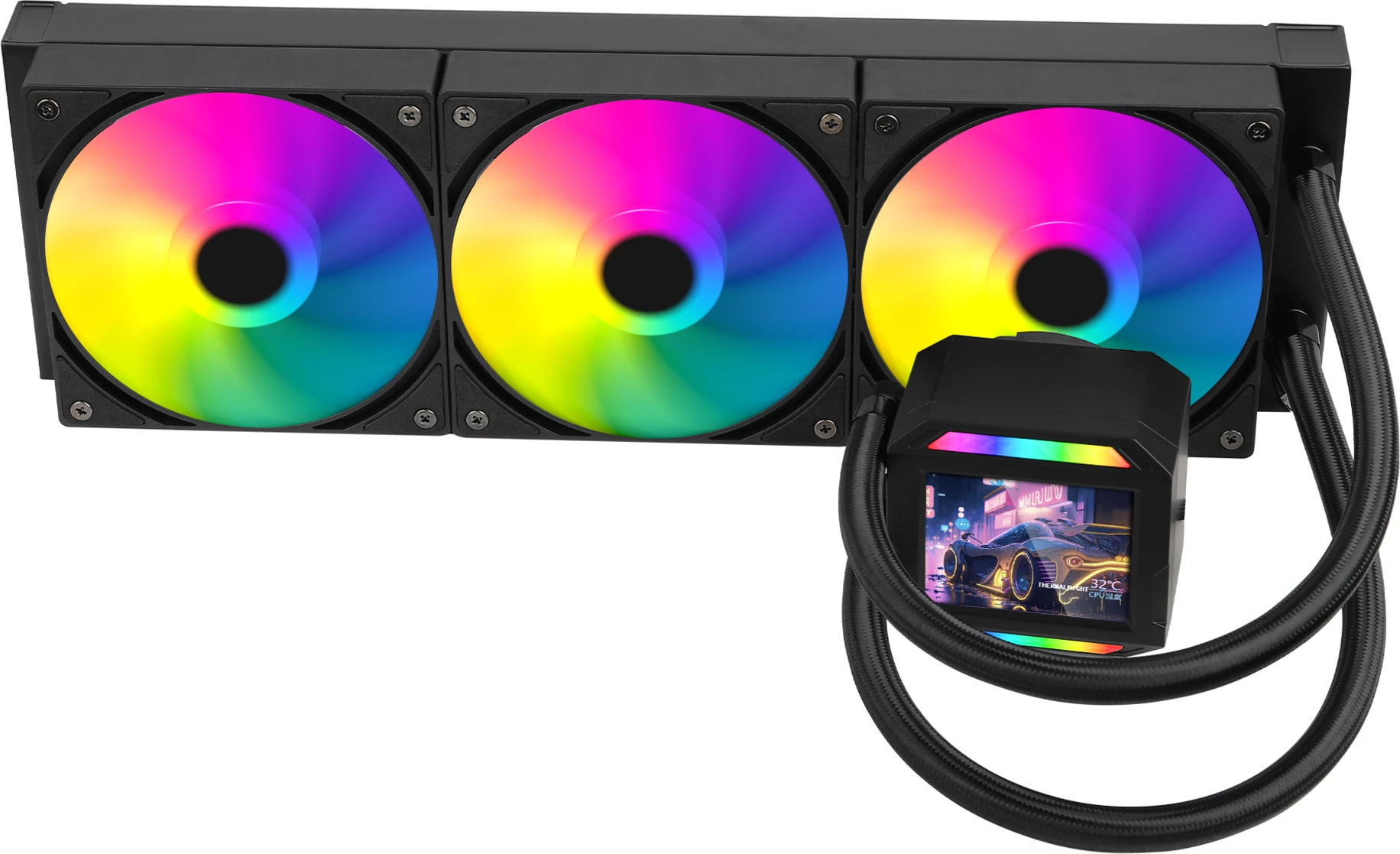 Imagen 11 de Refrigeracion Liquida ESGAMING AURORA 360 ARGB | Pantalla LCD IPS 2.8" | 3 Venti