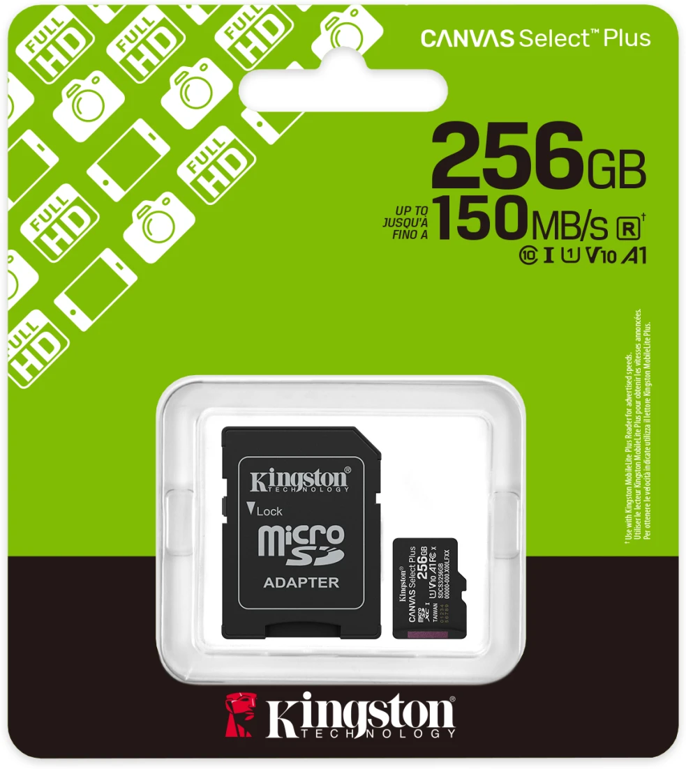 Imagen 4 de Memoria microSDHC 256GB Kingston Canvas Select Cat10 UHS-I U1/U3 A1 Lec 150MB/s