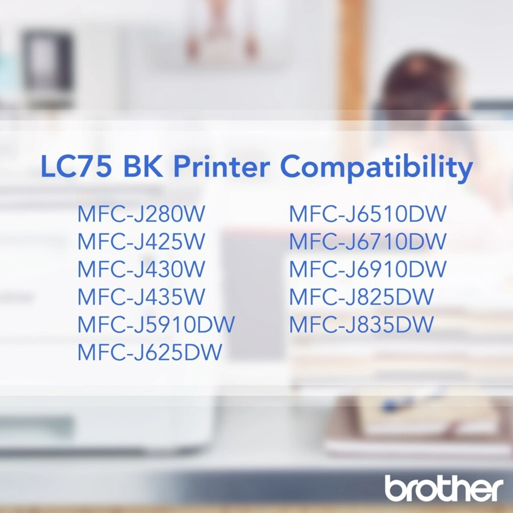 Imagen 2 de Cartridge Brother LC-75BK Negro para MFC-J6710DW