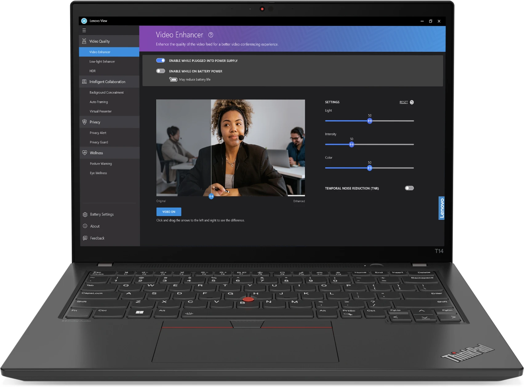 Imagen 3 de Notebook Lenovo ThinkPad T14 Gen4 AMD R7 Pro 7840U 16GB 512GB 14" W11P