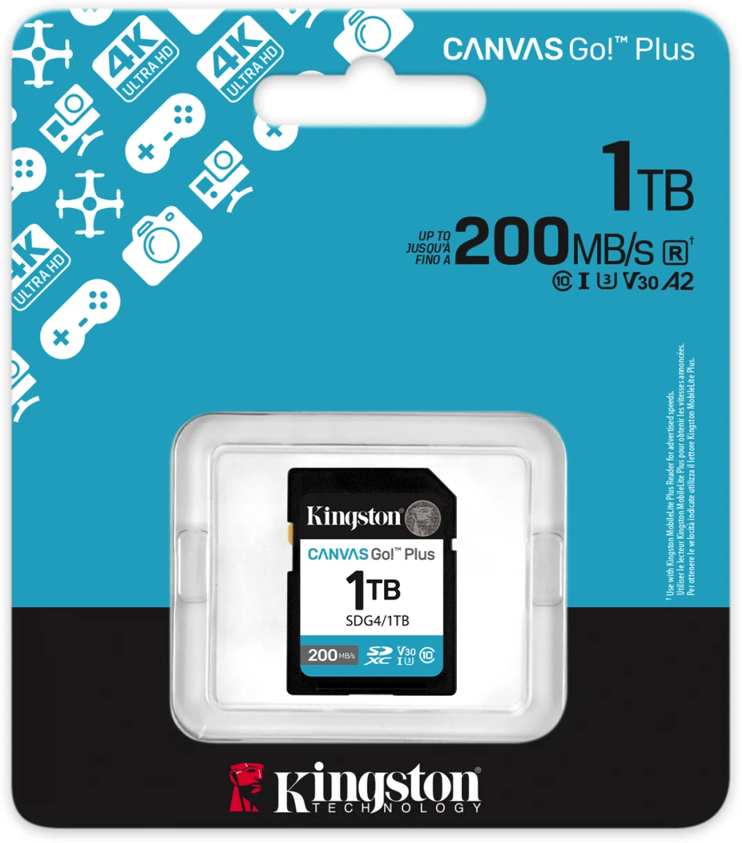 Imagen 2 de Kingston - Flash memory card - SDXC Canvas - 1TB SDXC Canvas Go Plus Gen4