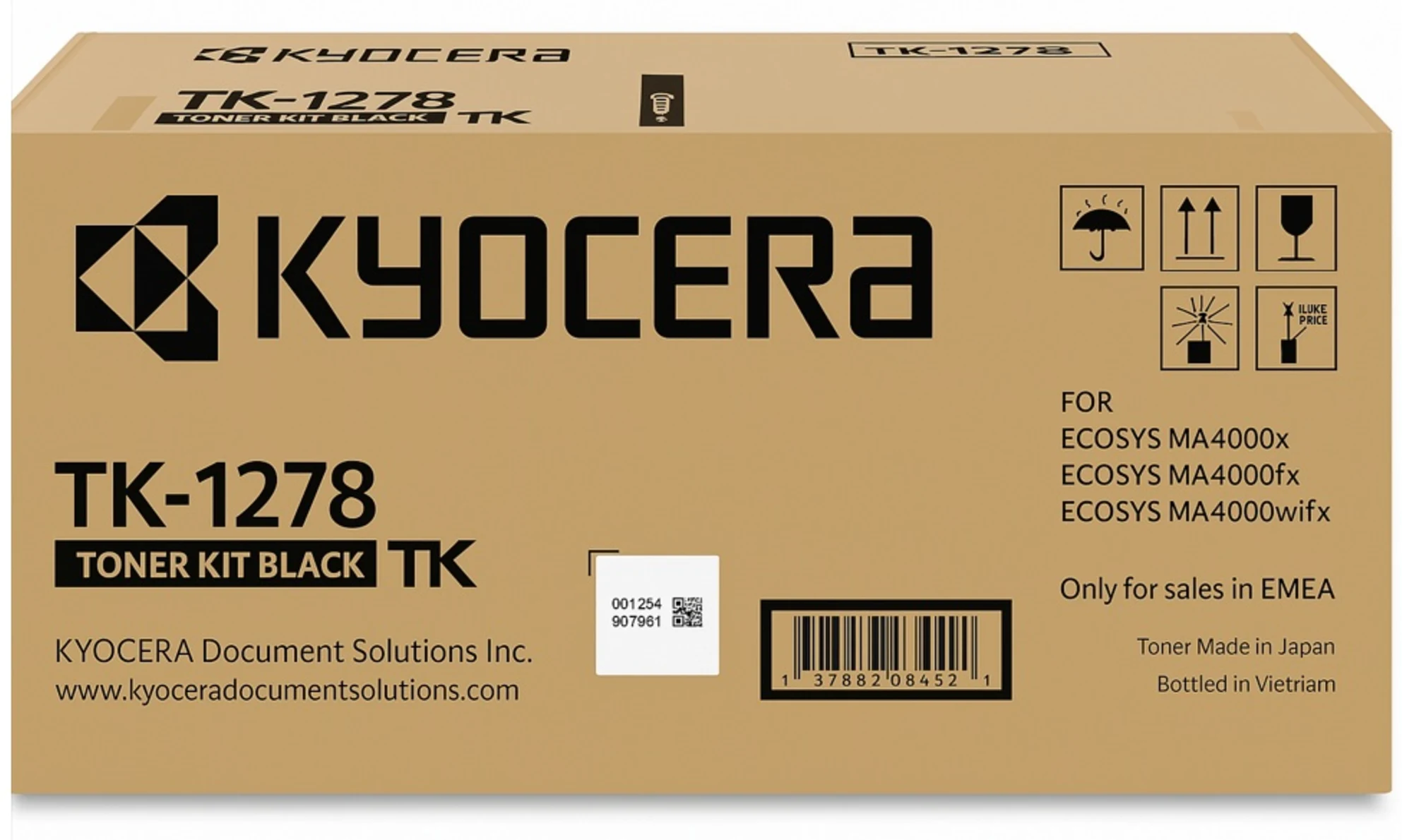 Imagen 0 de Toner Kyocera TK-1278 Negro para MA4000x - MA4000wifx, 12.000 páginas