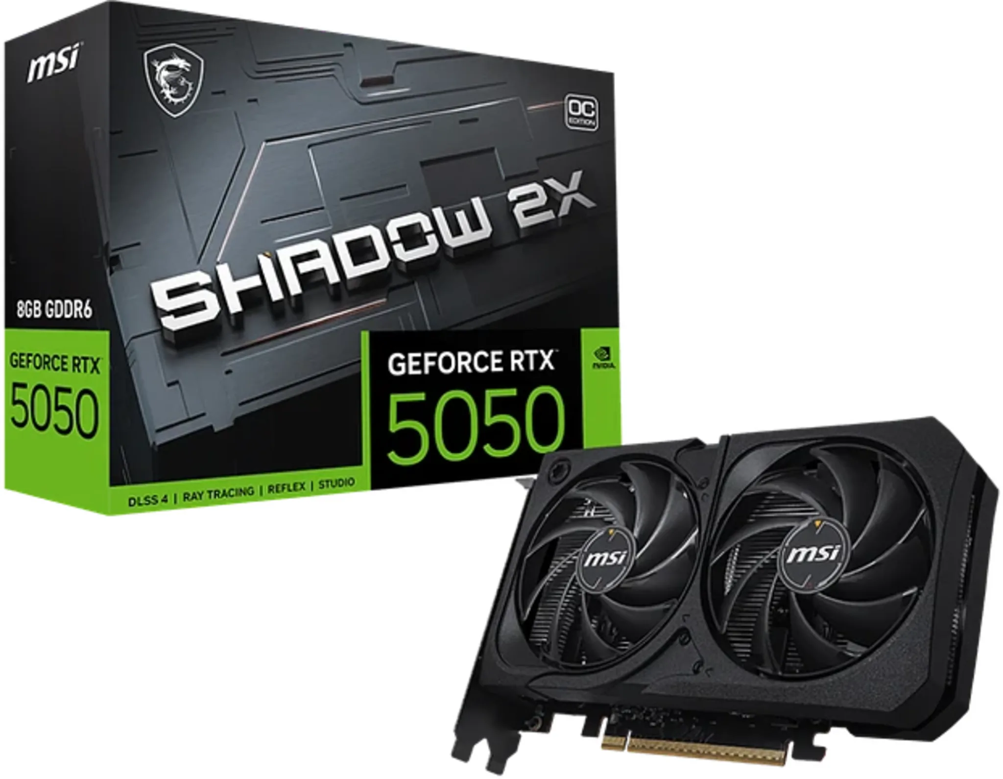 Imagen 0 de Tarjeta de Video MSI GeForce RTX 5050 8G Shadow 2X OC 8GB GDDR6 3*DP HDMI G-SYNC