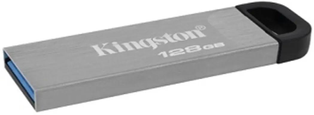Imagen 1 de Pendrive 128GB Kingston DataTraveler Kyson USB 3.2 Gen1 Esc60MBs Lec200MBs Plata
