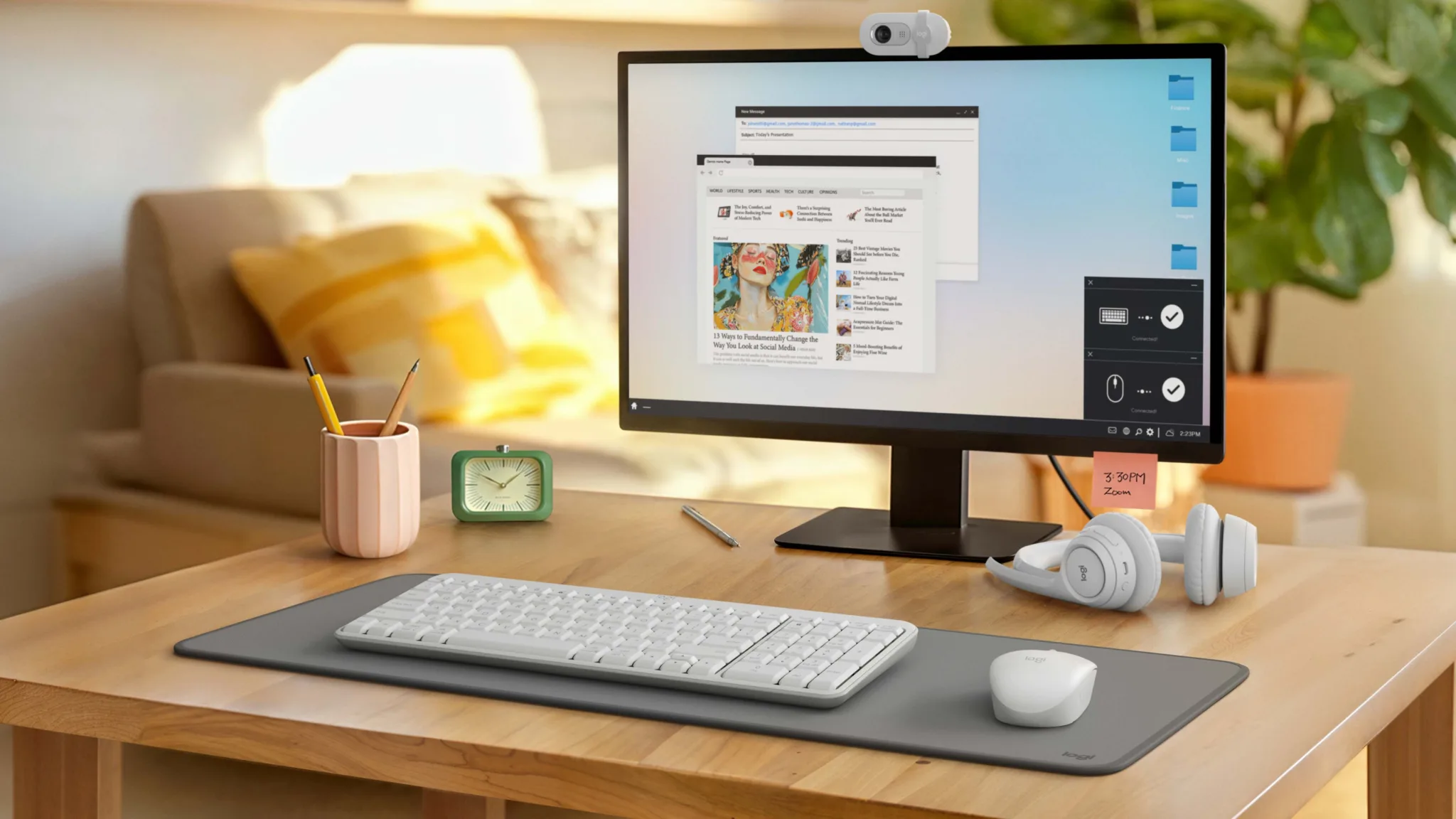 Imagen 6 de Teclado Inalámbrico Logitech K250 Epañol Qwerty Bluetooth Blanco
