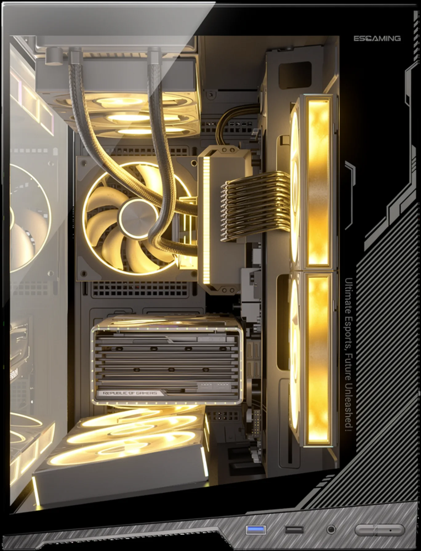 Imagen 1 de Gabinete Gamer ZERO Vidrio Templado | Micro ATX / ITX | Soporte 6 Ventiladores + Controladora | USB 3.0 x2 + Audio | Flujo de Aire 10