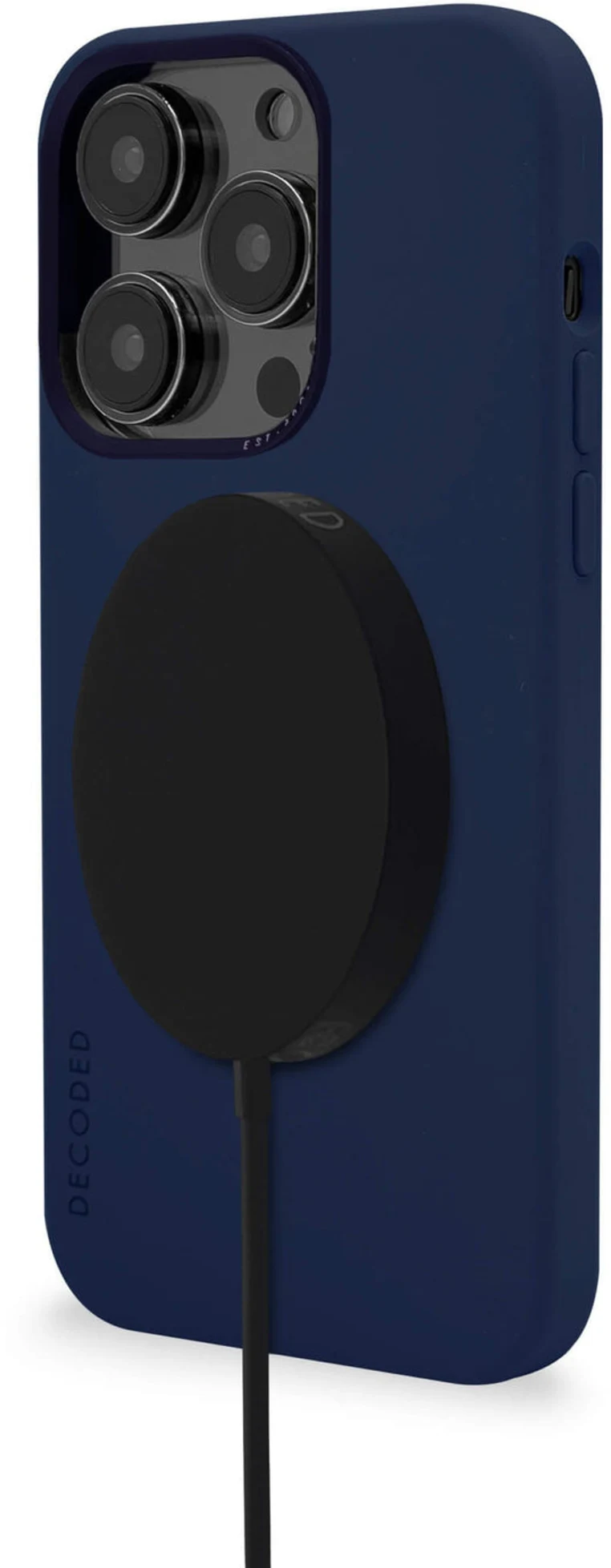 Imagen 0 de Funda silicona con MagSafe para iPhone 14 Pro Max Decoded navy