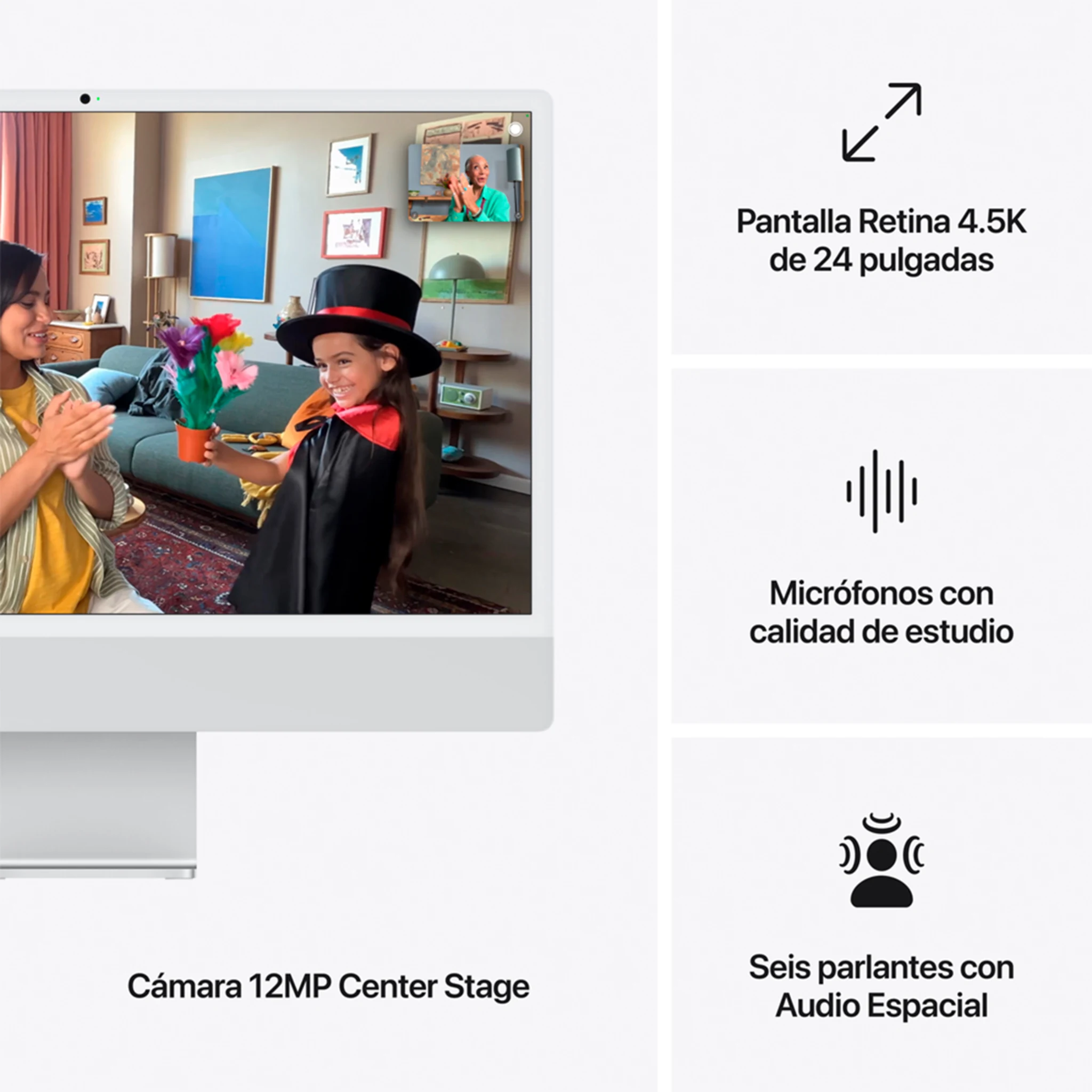 Imagen 5 de iMac Ret 4.5K 24/ M4 10C/ GPU 10C/ 16GB RAM/ 1TB Plata