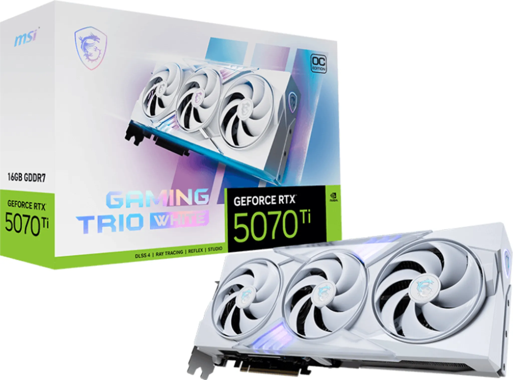 Imagen 0 de MSI GeForce RTX 5070 Ti 16G GAMING TRIO WHITE [G507T-16GTW]