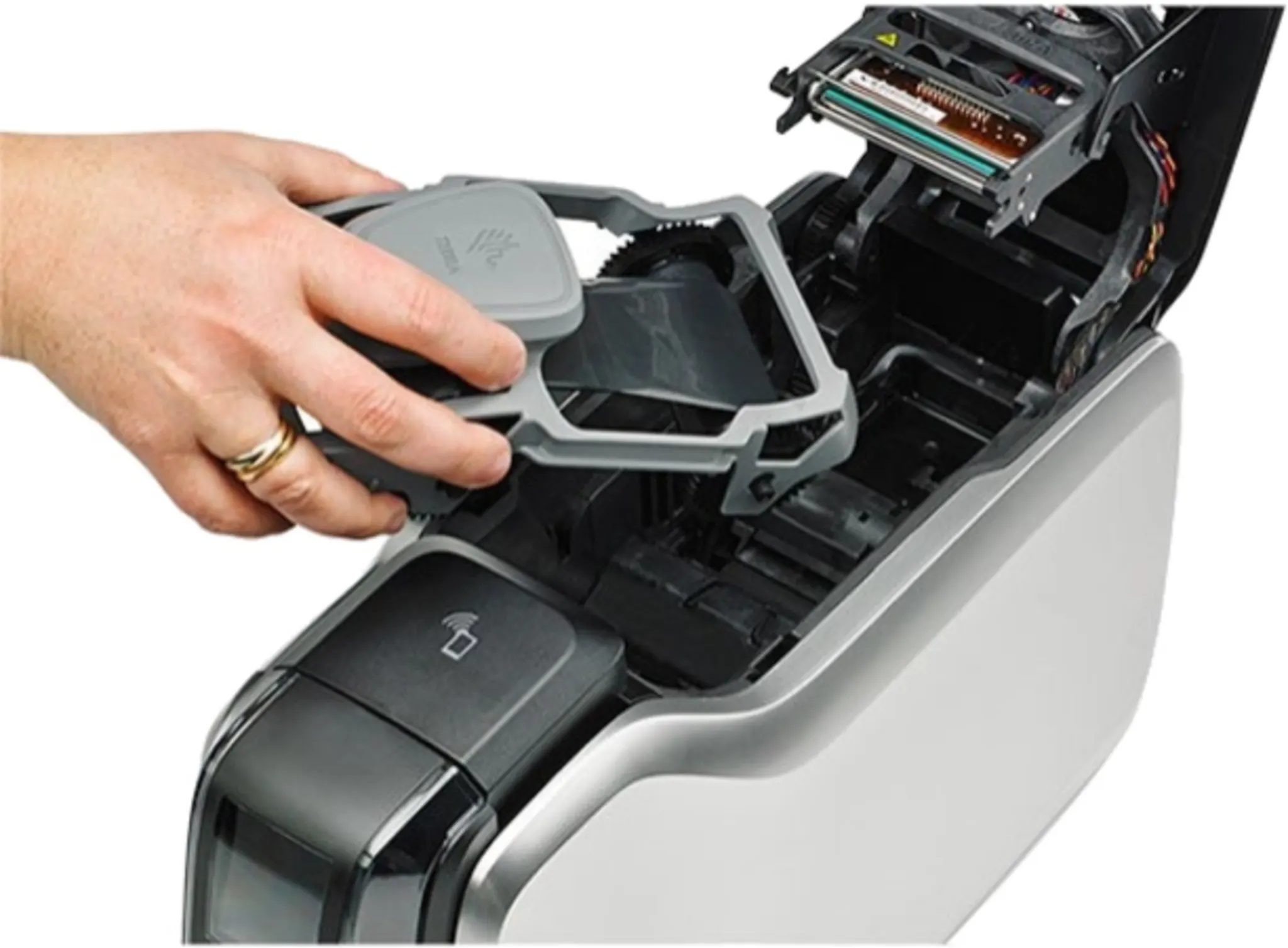 Imagen 2 de Impresora de Credenciales Zebra ZC300 Doble Cara USB LAN ISO Sin Software